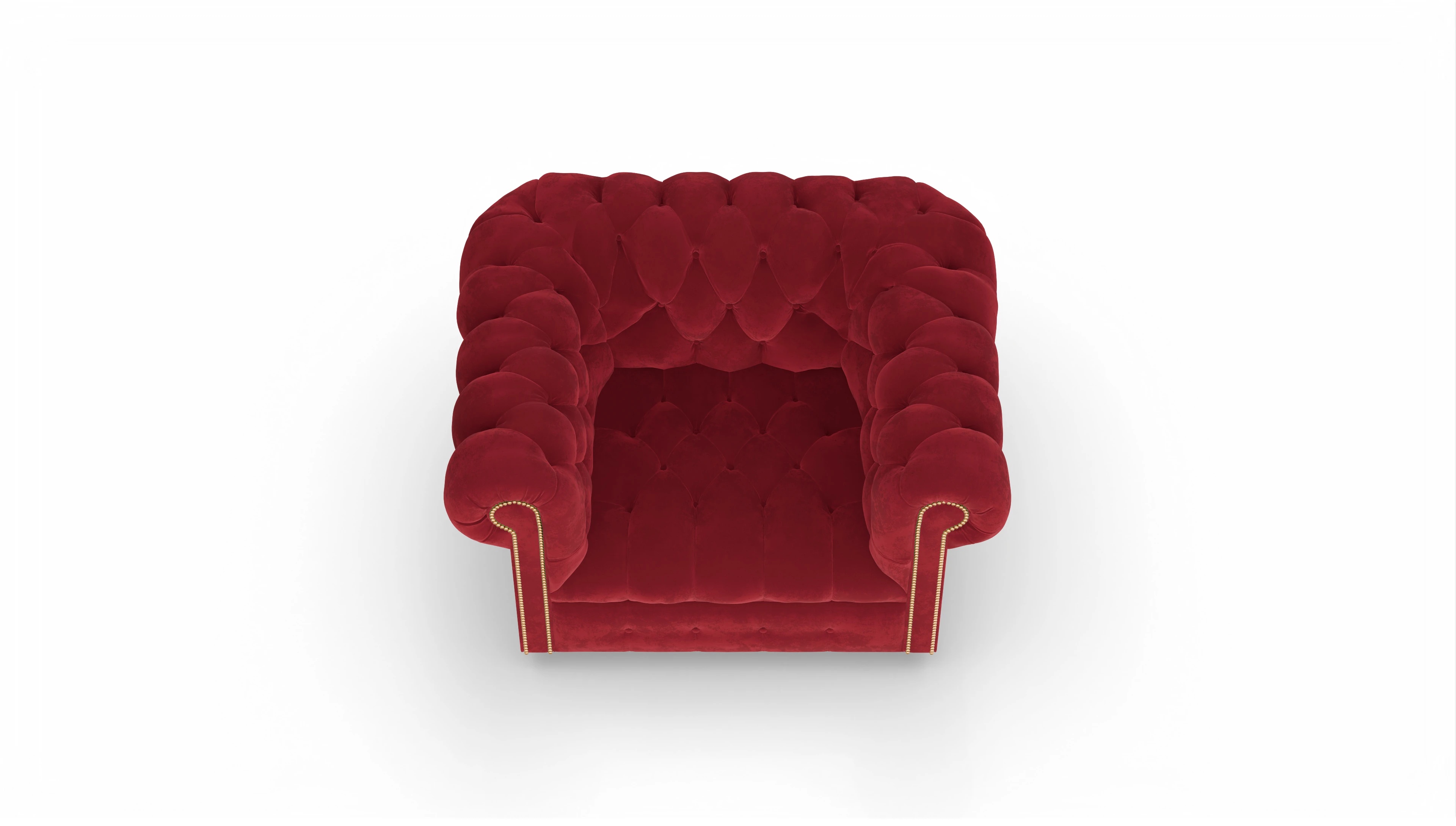 Chesterfield Samtsessel Bingley Ansicht des Produktes Bingley in Samt rot