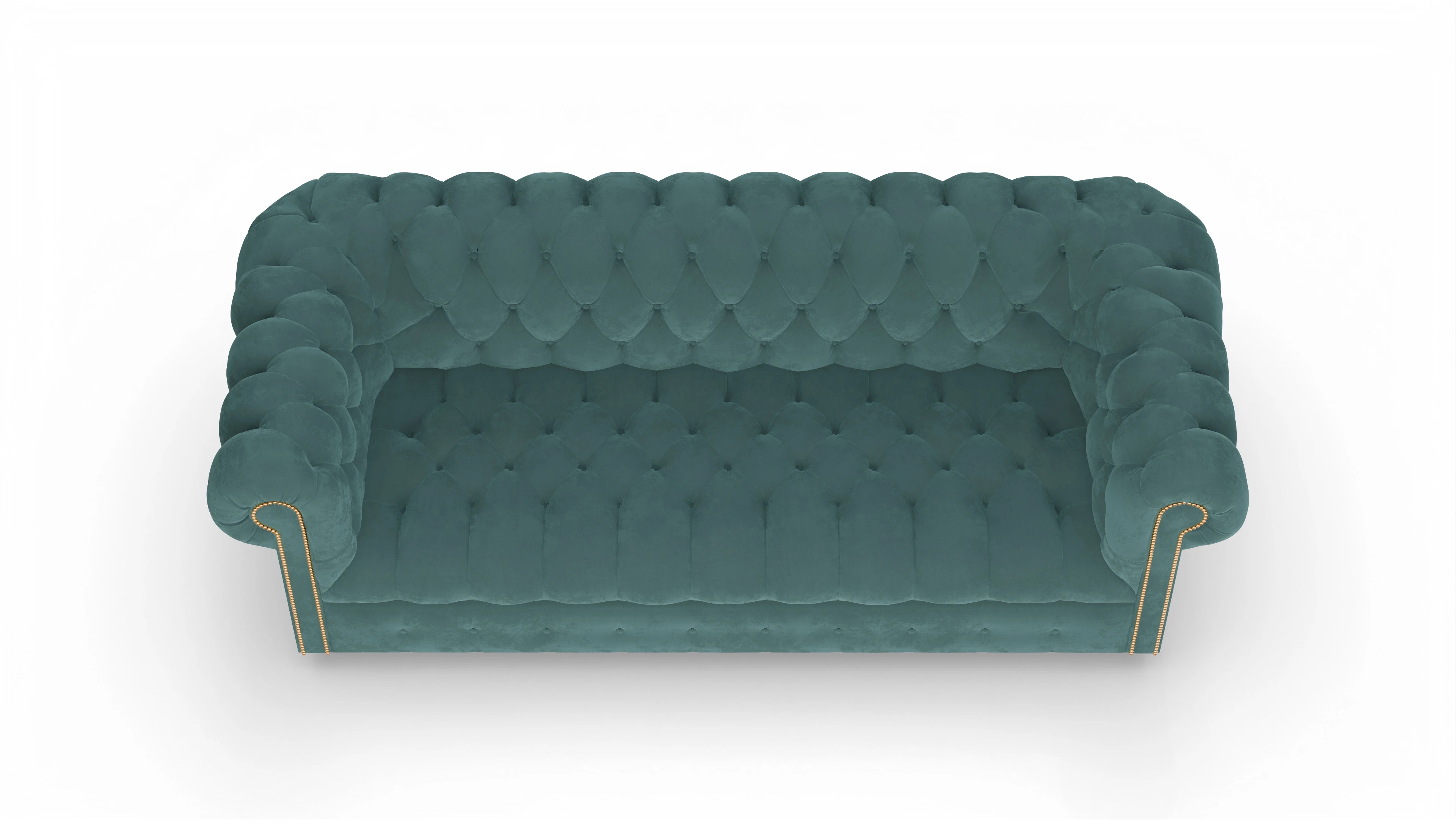 Chesterfield Samtsofa Bingley Ansicht des Produktes Bingley 3,5-Sitzer in Samt blau