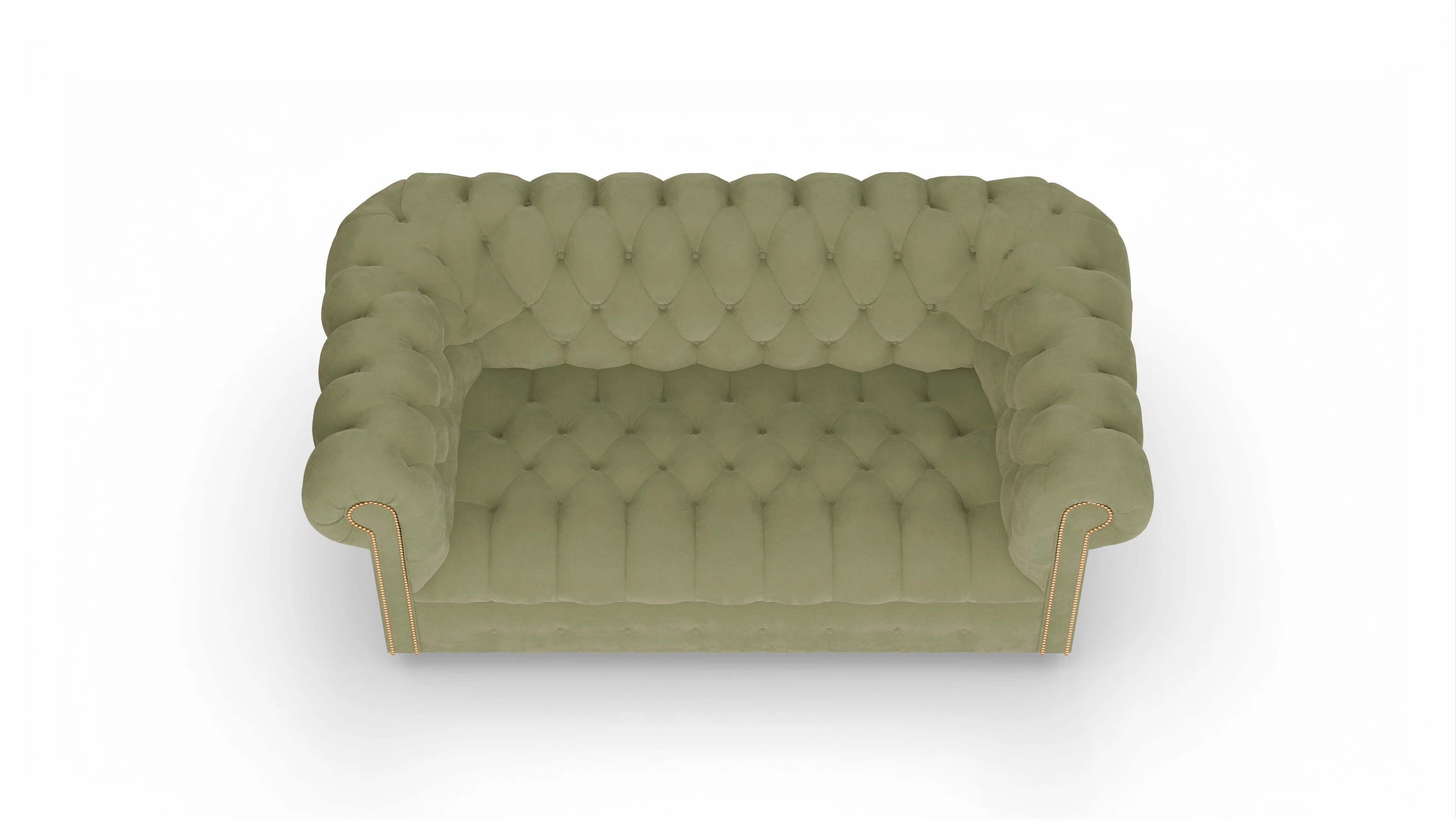 Chesterfield Samtsofa Bingley Ansicht des Produktes Bingley 2,5-Sitzer in Samt grün
