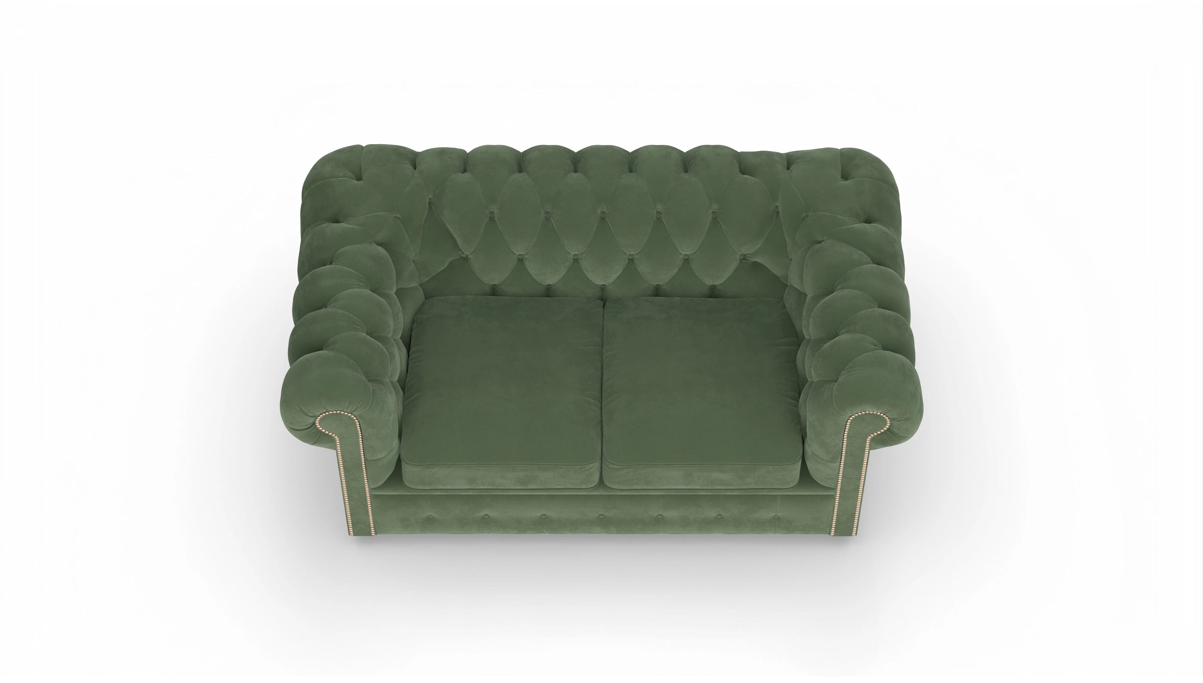 Ansicht des Produktes Brighton 2-Sitzer in Samt grün