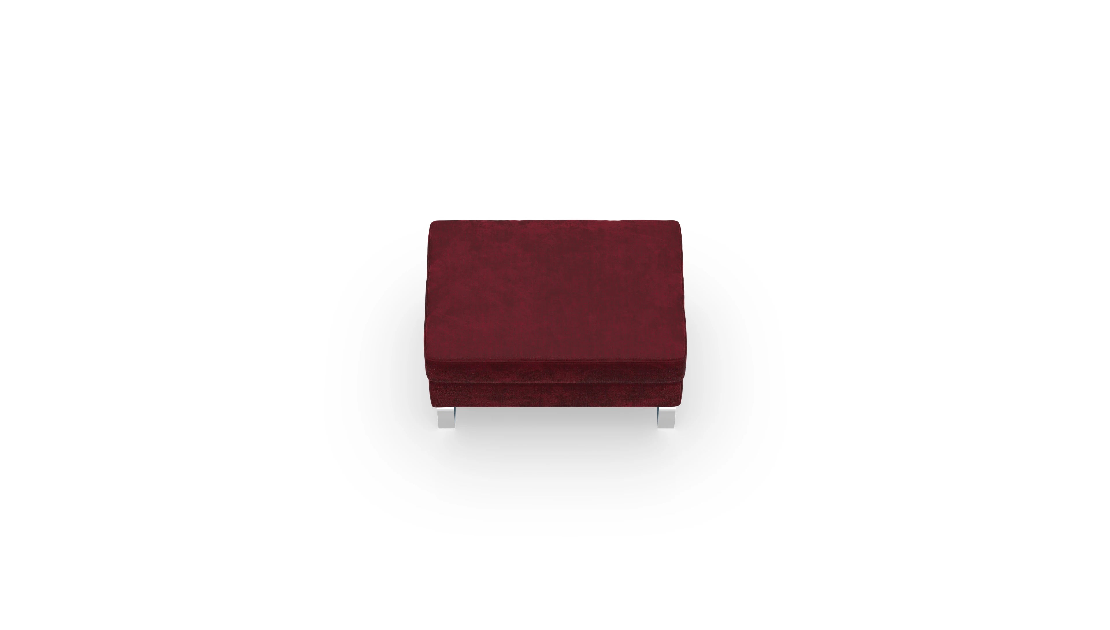Cespon Stoffhocker Ansicht des Produktes Cespon Hocker in Stoff rot