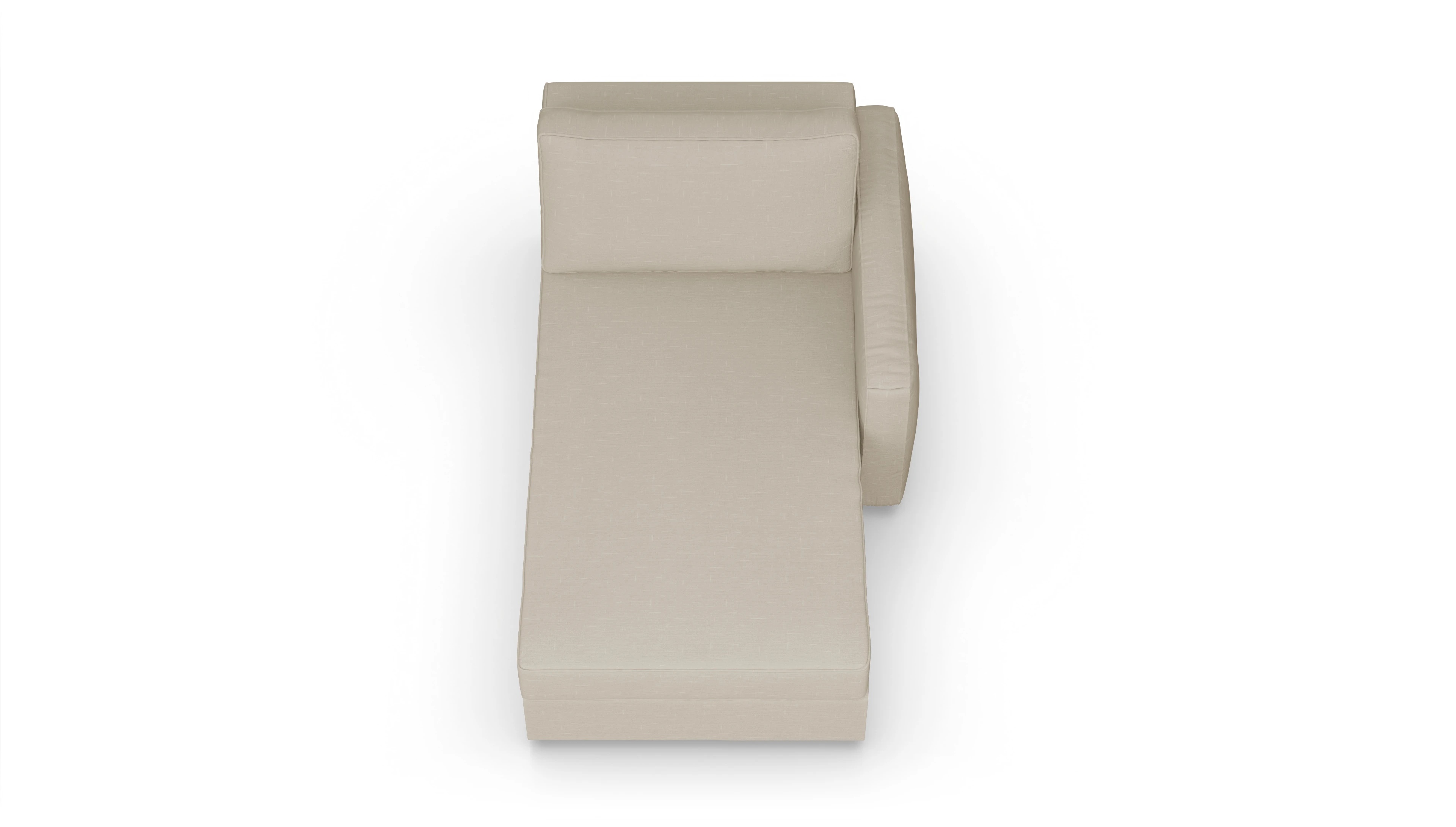 Ansicht des Produktes Ferali freistehende Récamiere rechts in Stoff beige