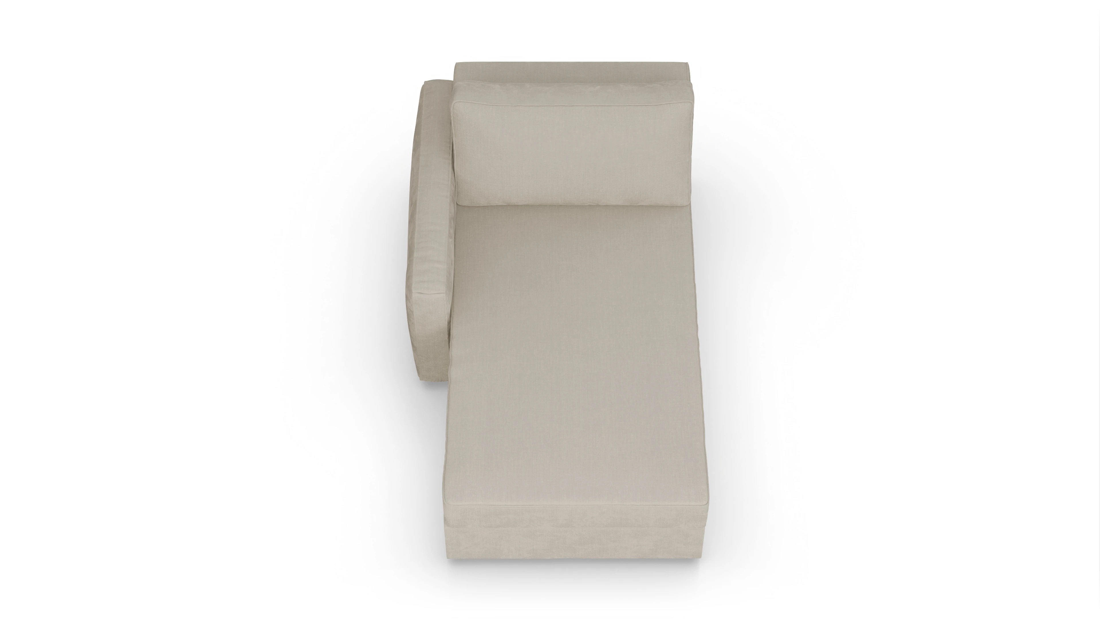 Ansicht des Produktes Ferali freistehende Récamiere links in Stoff beige