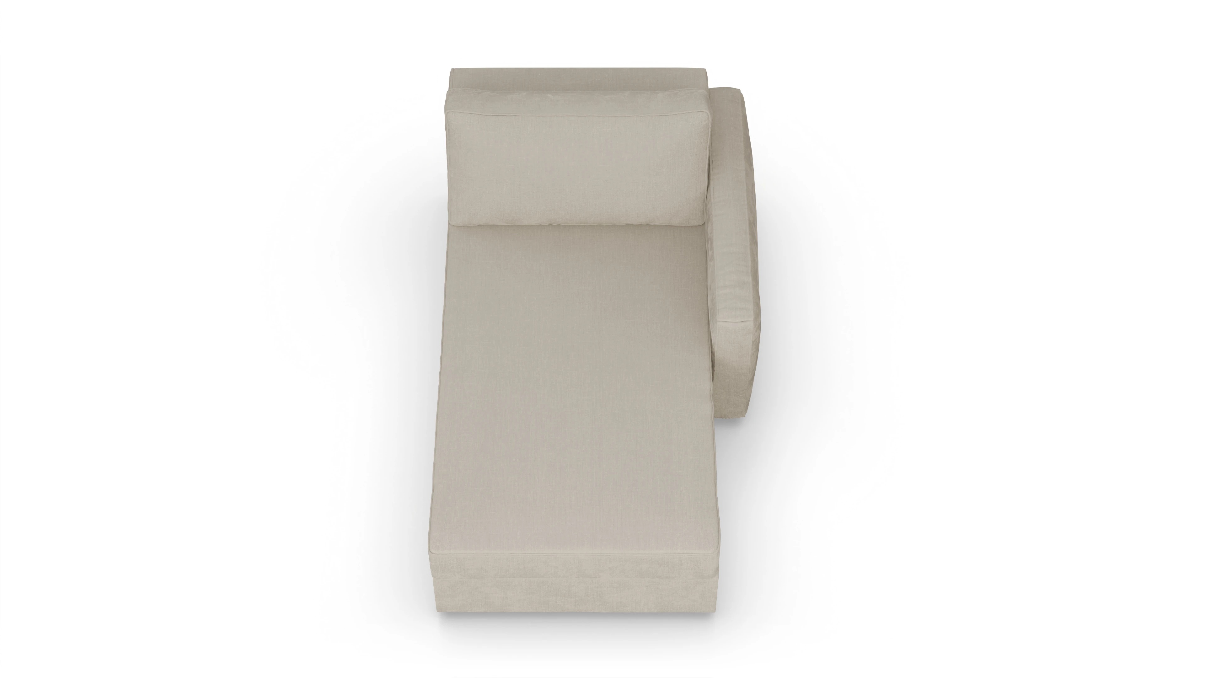 Ansicht des Produktes Ferali freistehende Récamiere rechts in Stoff beige