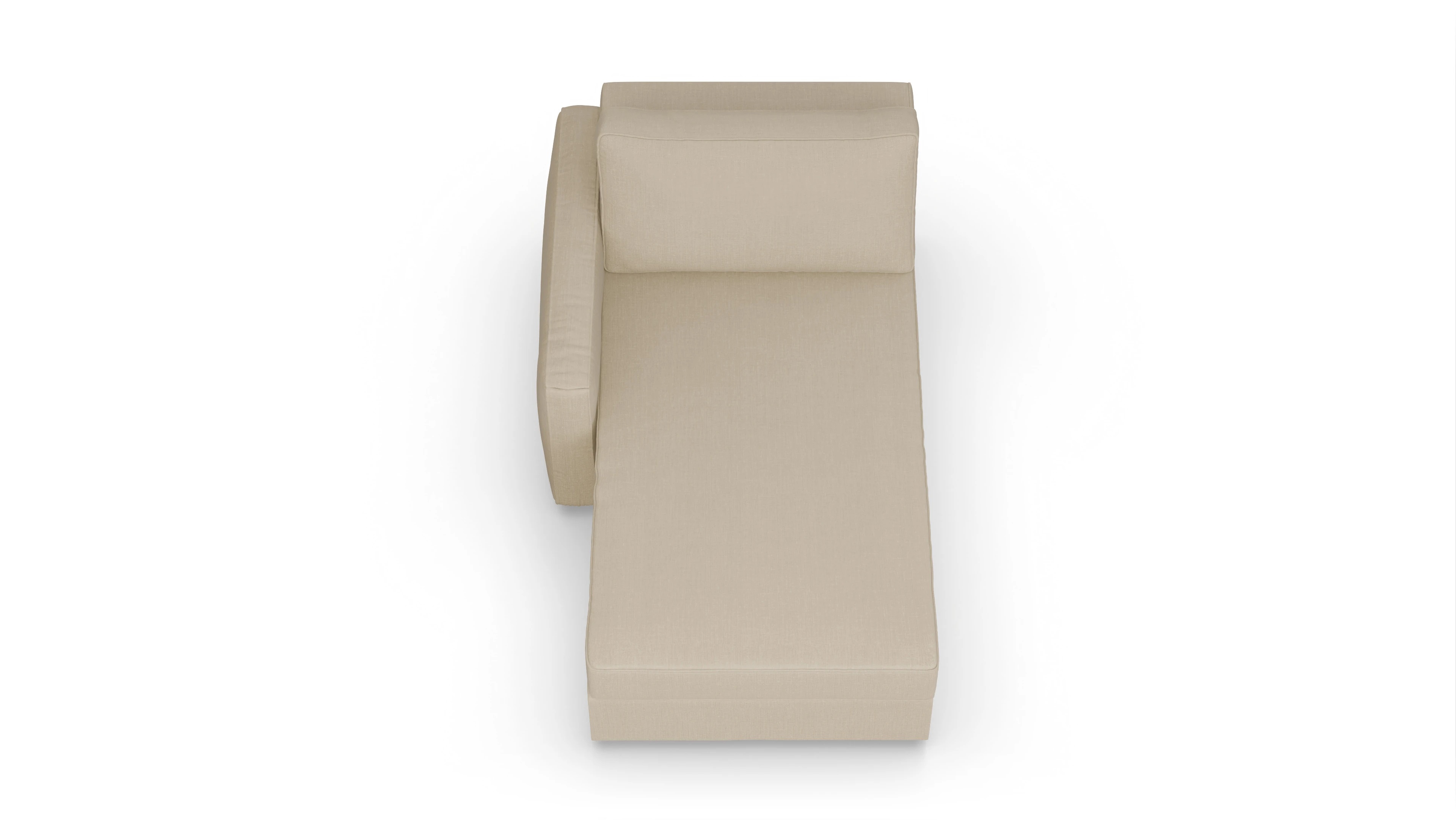 Ansicht des Produktes Ferali freistehende Récamiere links in Stoff beige