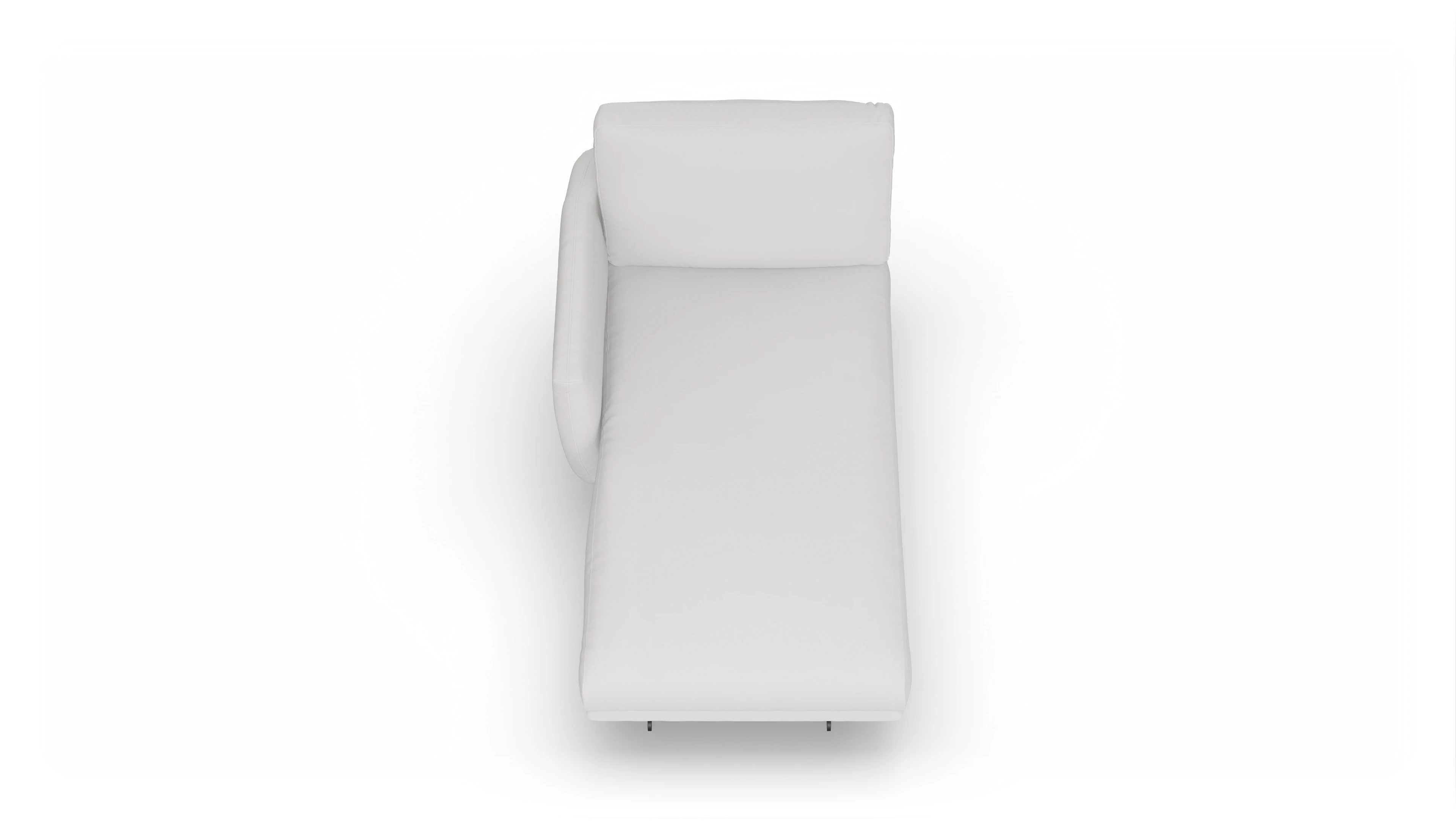 Ansicht des Produktes Boteri freistehende Récamiere links in Leder weiß