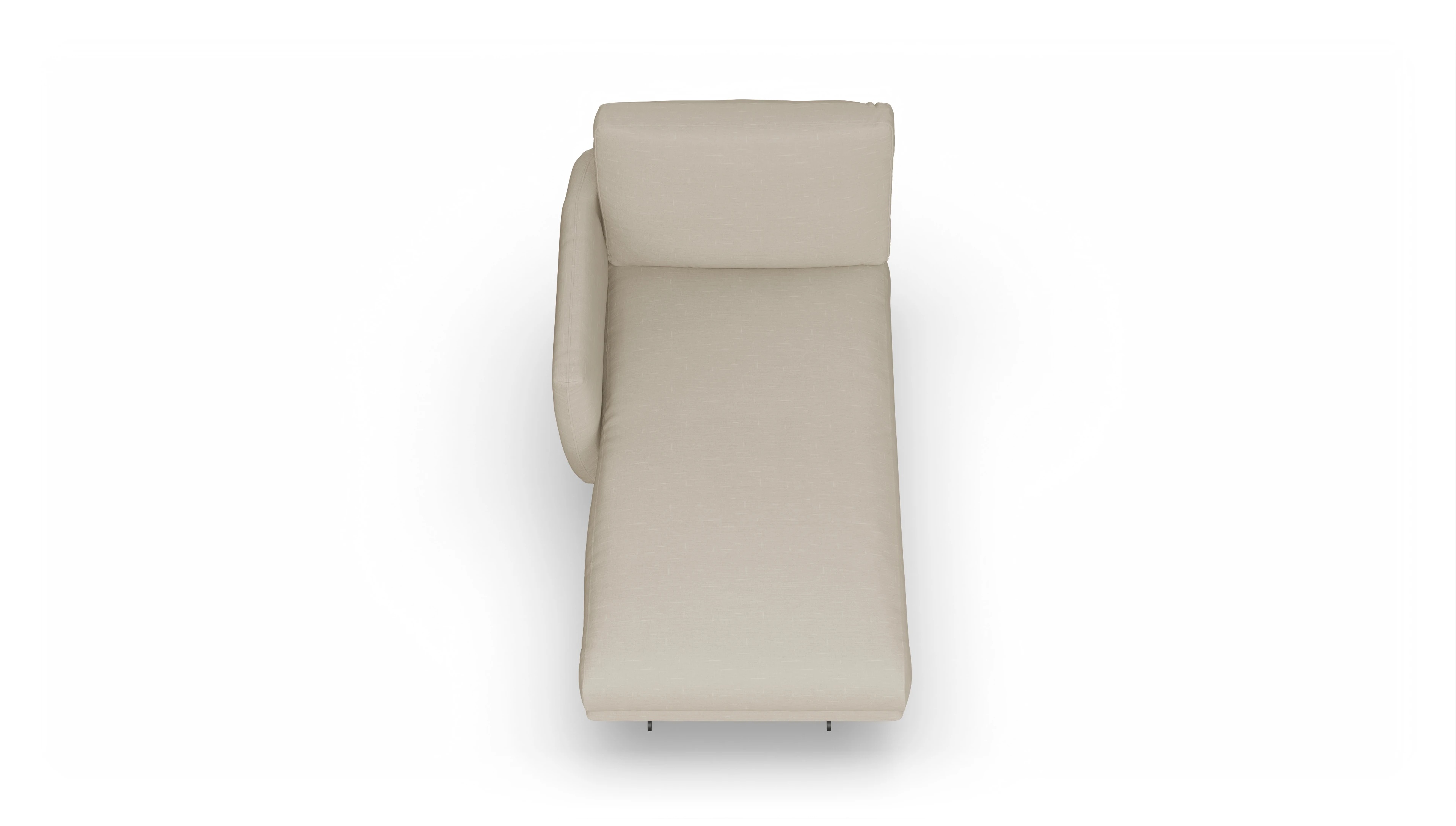 Ansicht des Produktes Boteri freistehende Récamiere links in Stoff beige