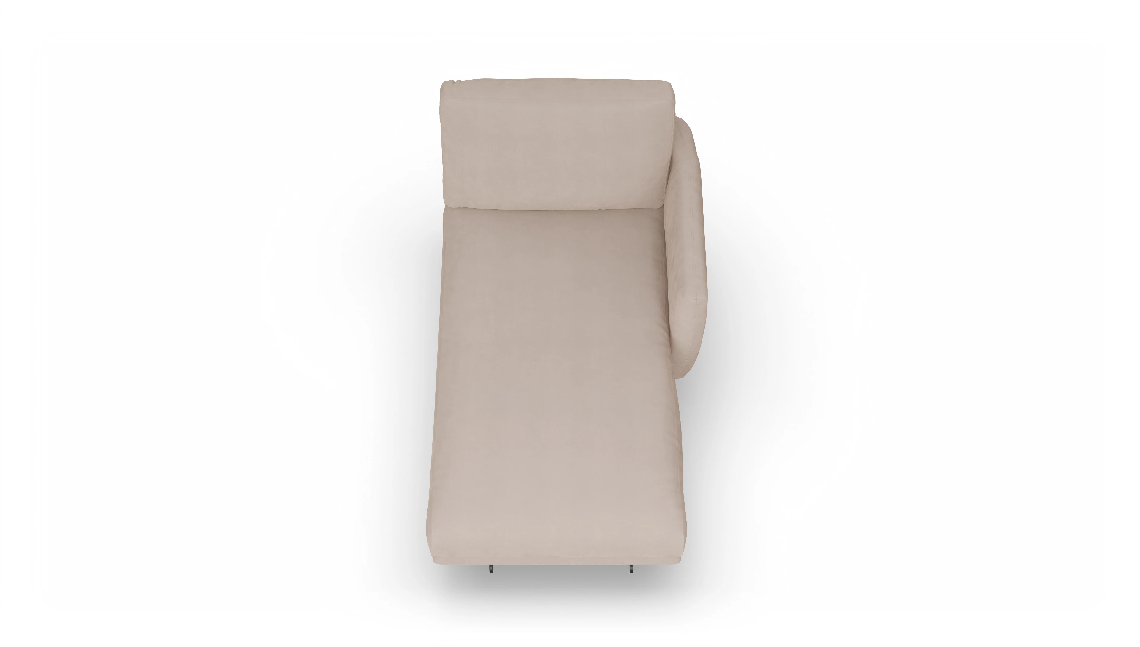 Ansicht des Produktes Boteri freistehende Récamiere rechts in Samt beige