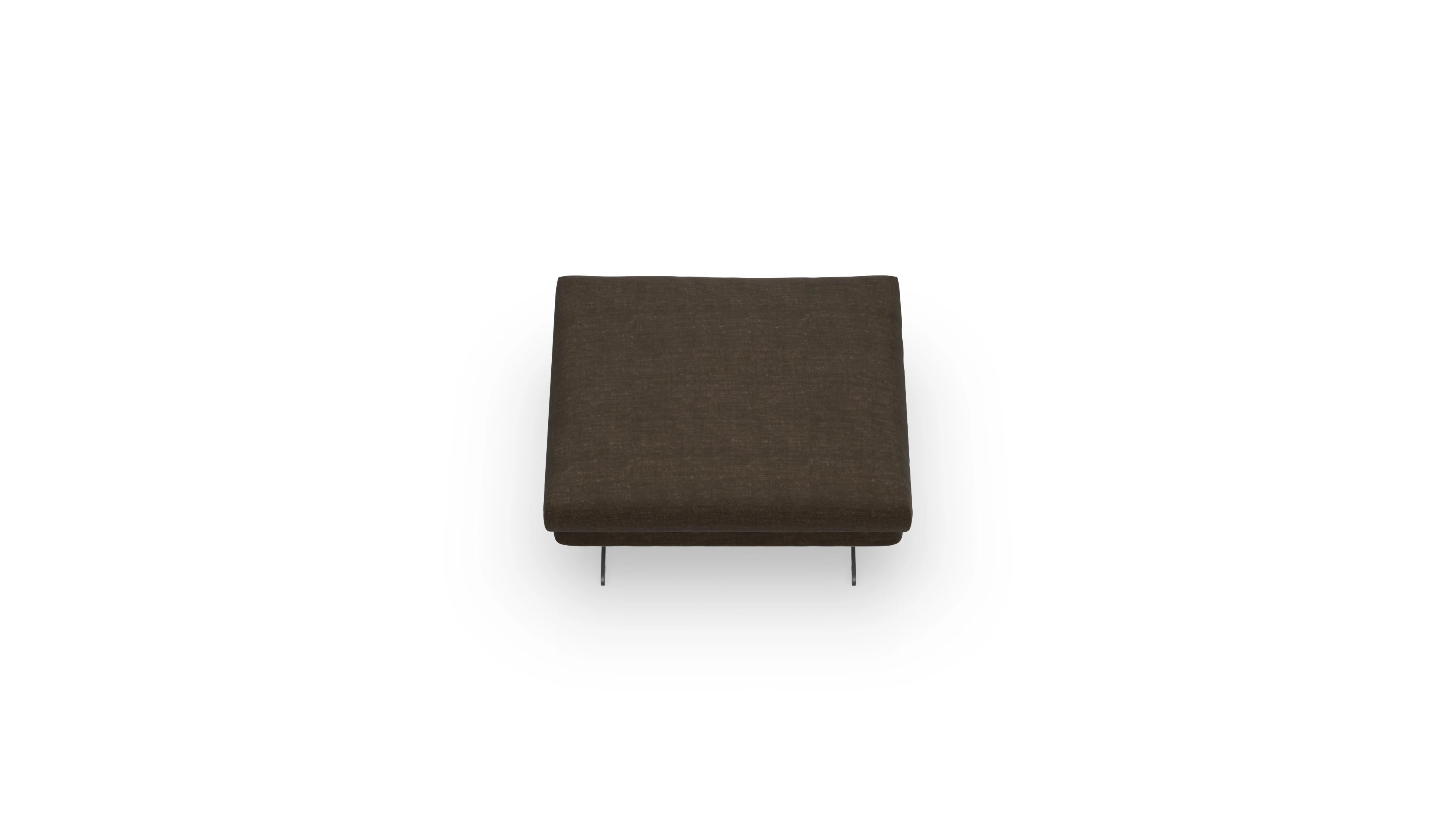 Boteri Stoff-Hocker Ansicht des Produktes Boteri Hocker in Stoff braun