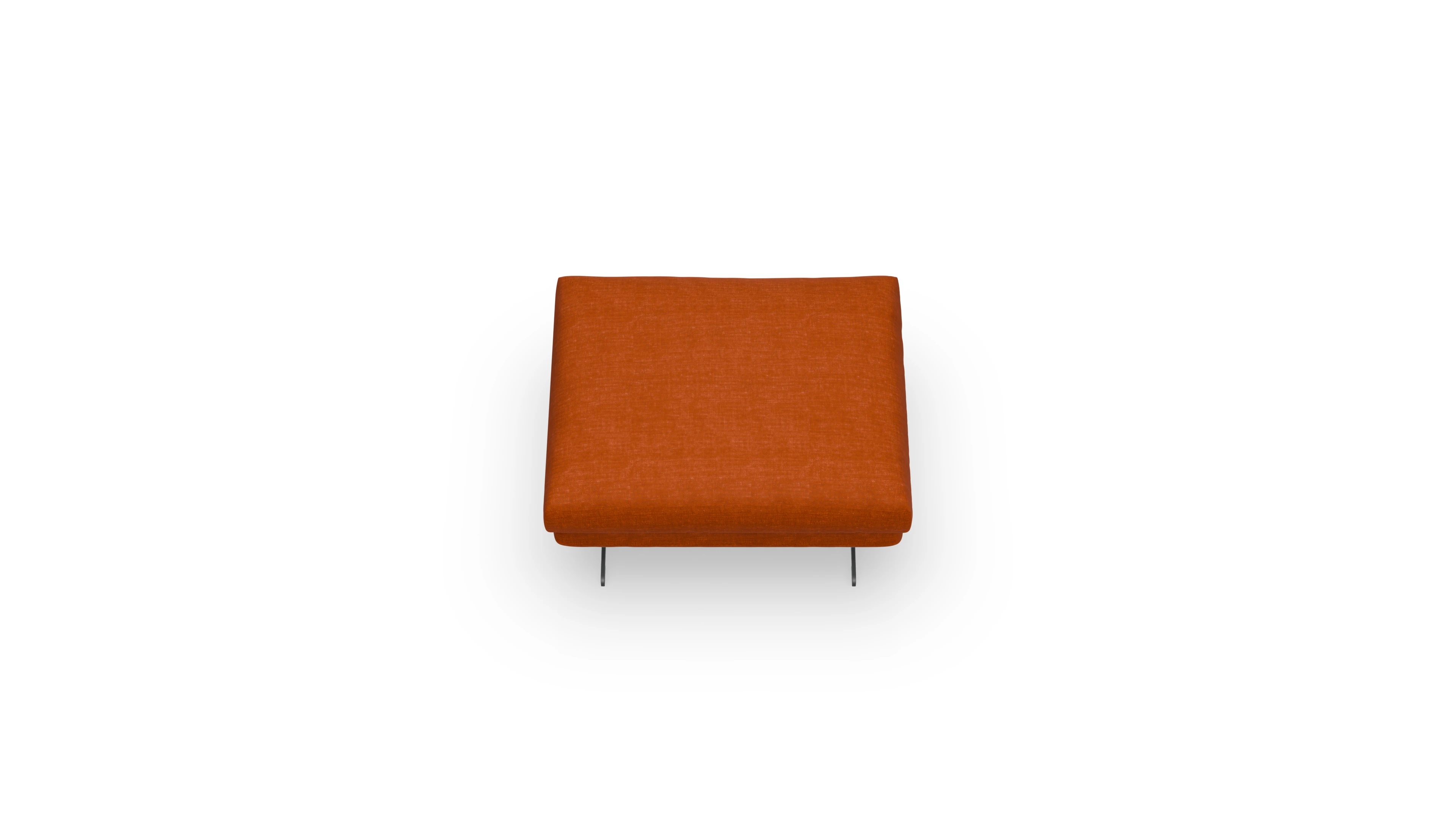 Ansicht des Produktes Boteri Hocker in Stoff orange