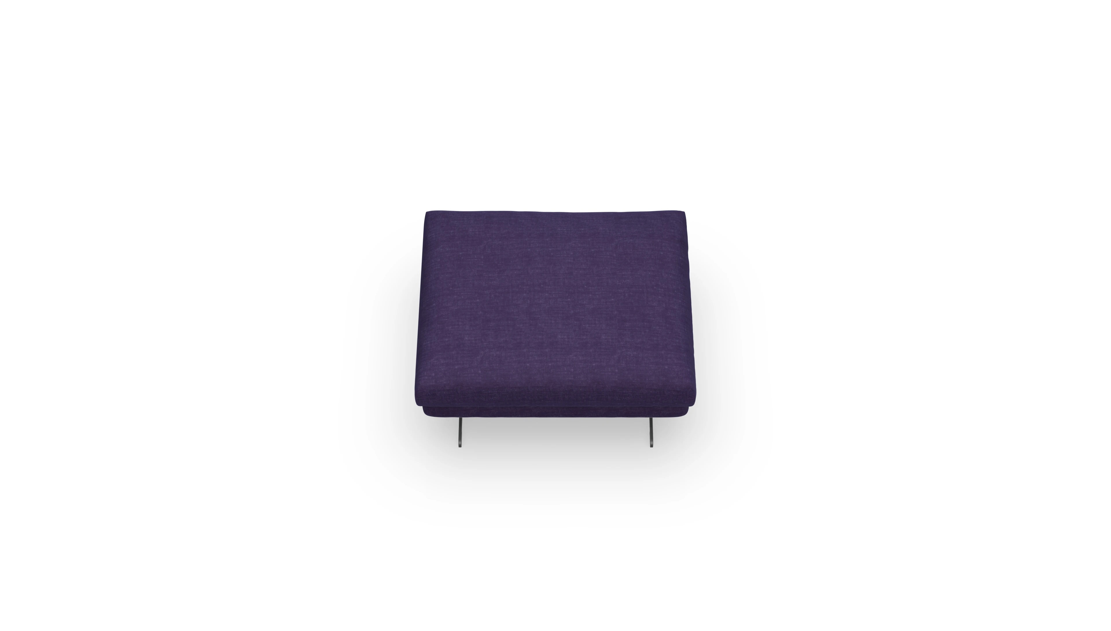 Ansicht des Produktes Boteri Hocker in Stoff blau