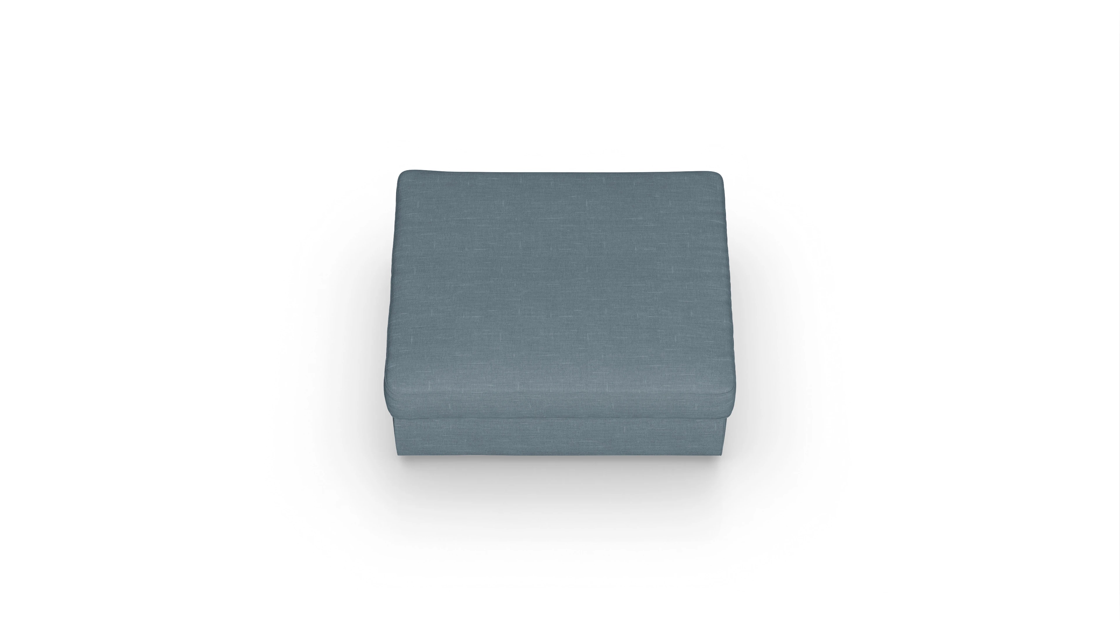 Ansicht des Produktes Sospiri Hocker in Stoff blau
