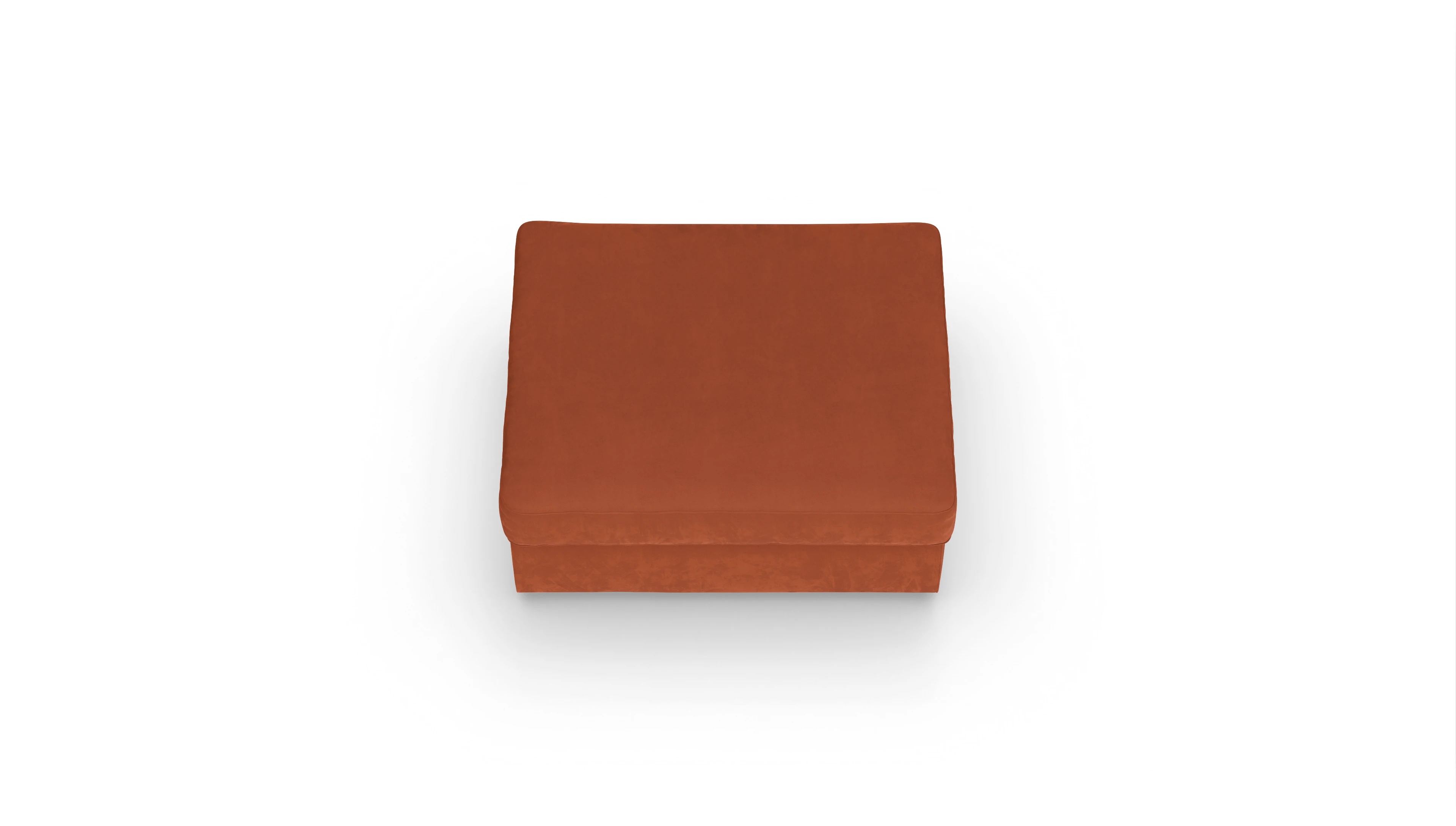 Ansicht des Produktes Sospiri Hocker in Samt orange