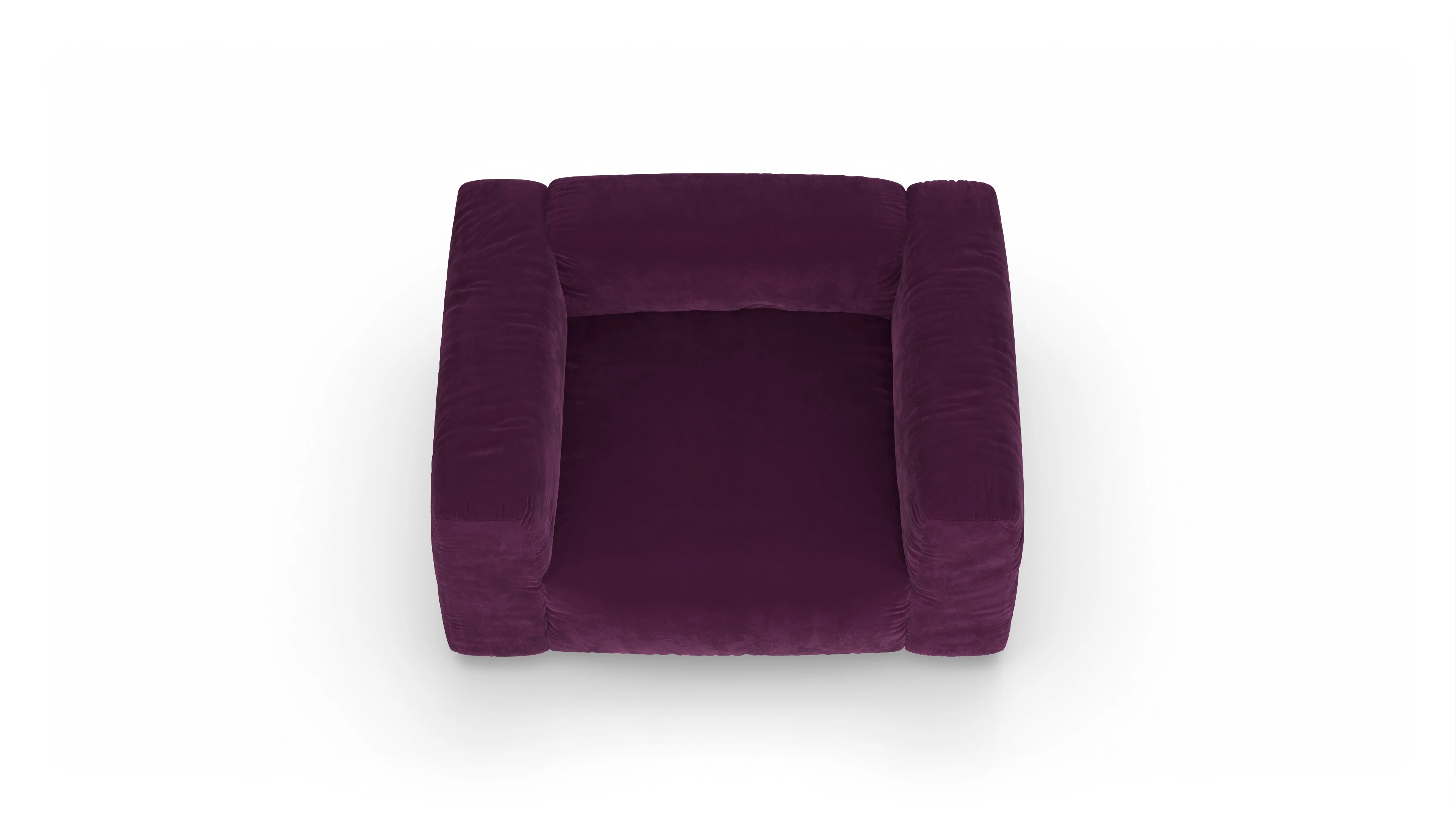 Design-Sessel Molin Ansicht des Produktes Molin Sessel in Samt rot
