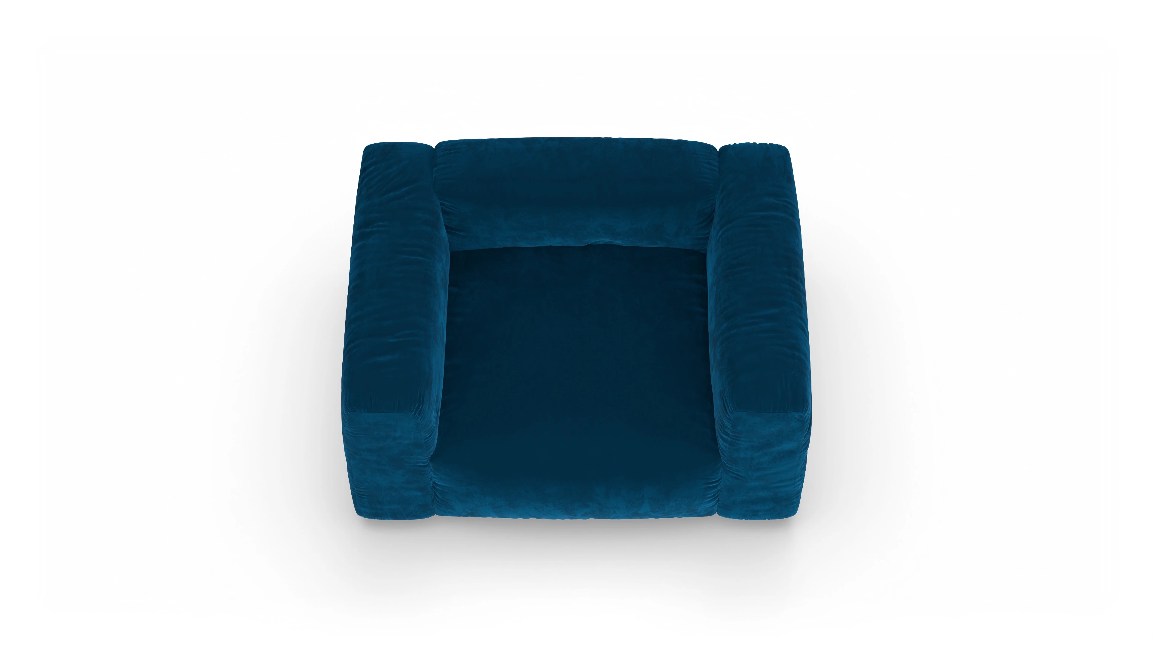 Design-Sessel Molin Ansicht des Produktes Molin Sessel in Samt blau