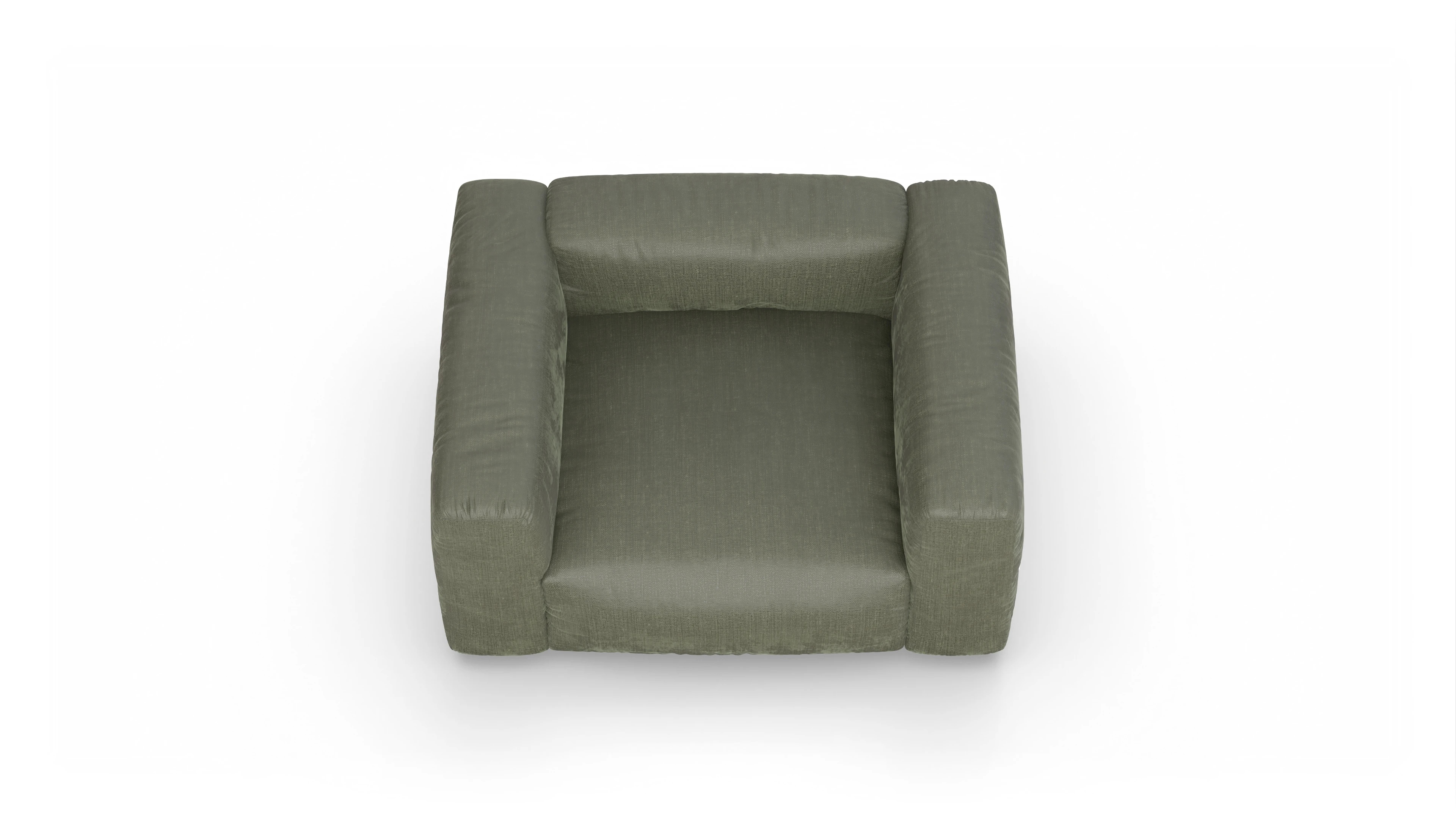 Design-Sessel Molin Ansicht des Produktes Molin Sessel in Stoff grün