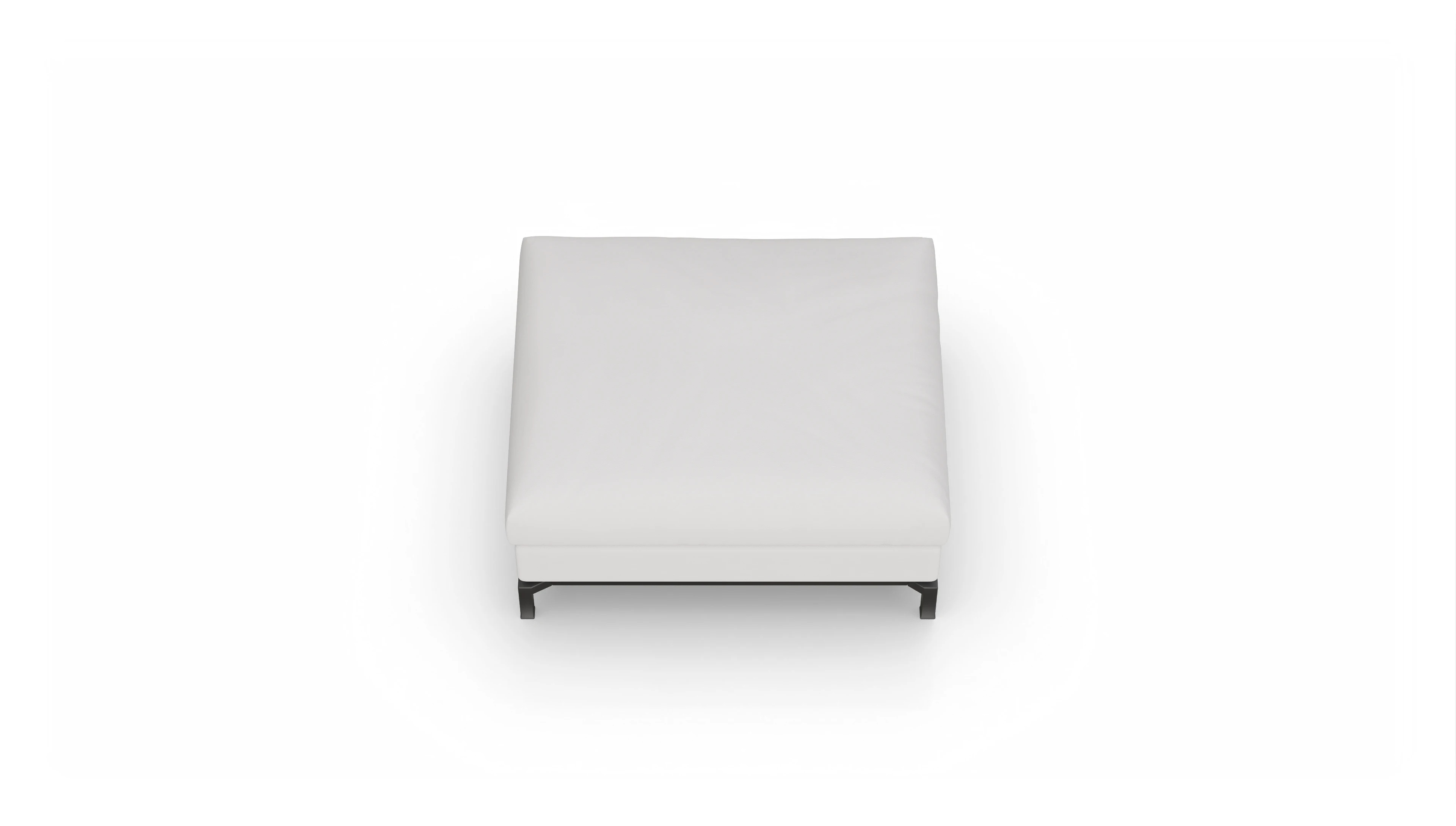 Ansicht des Produktes Fenice Hocker in Leder weiß