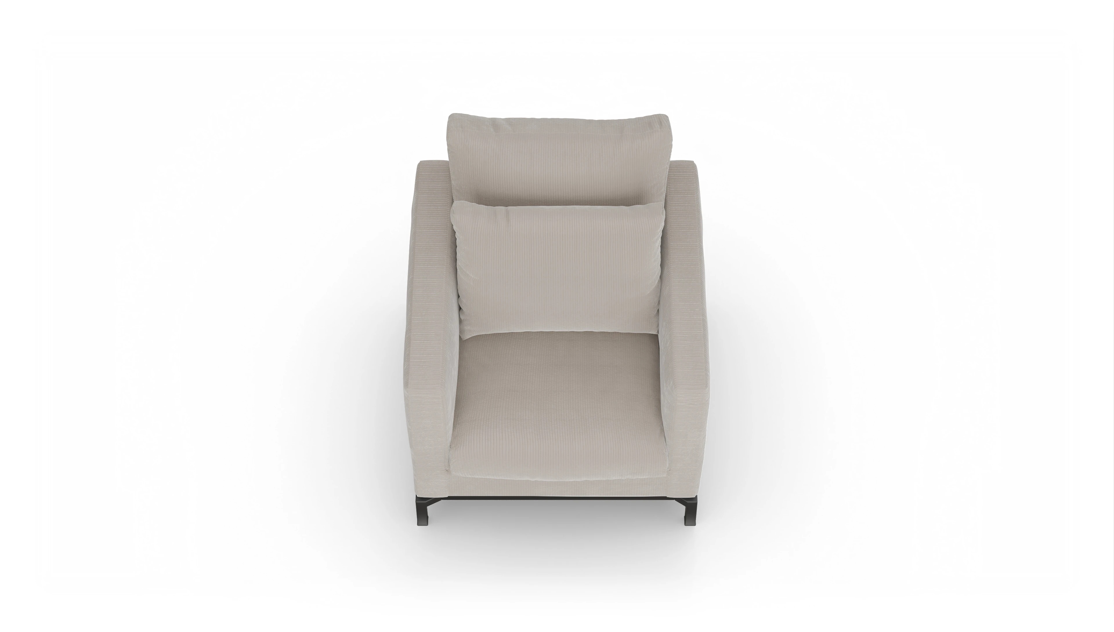 Ansicht des Produktes Fenice Sessel in Cord beige