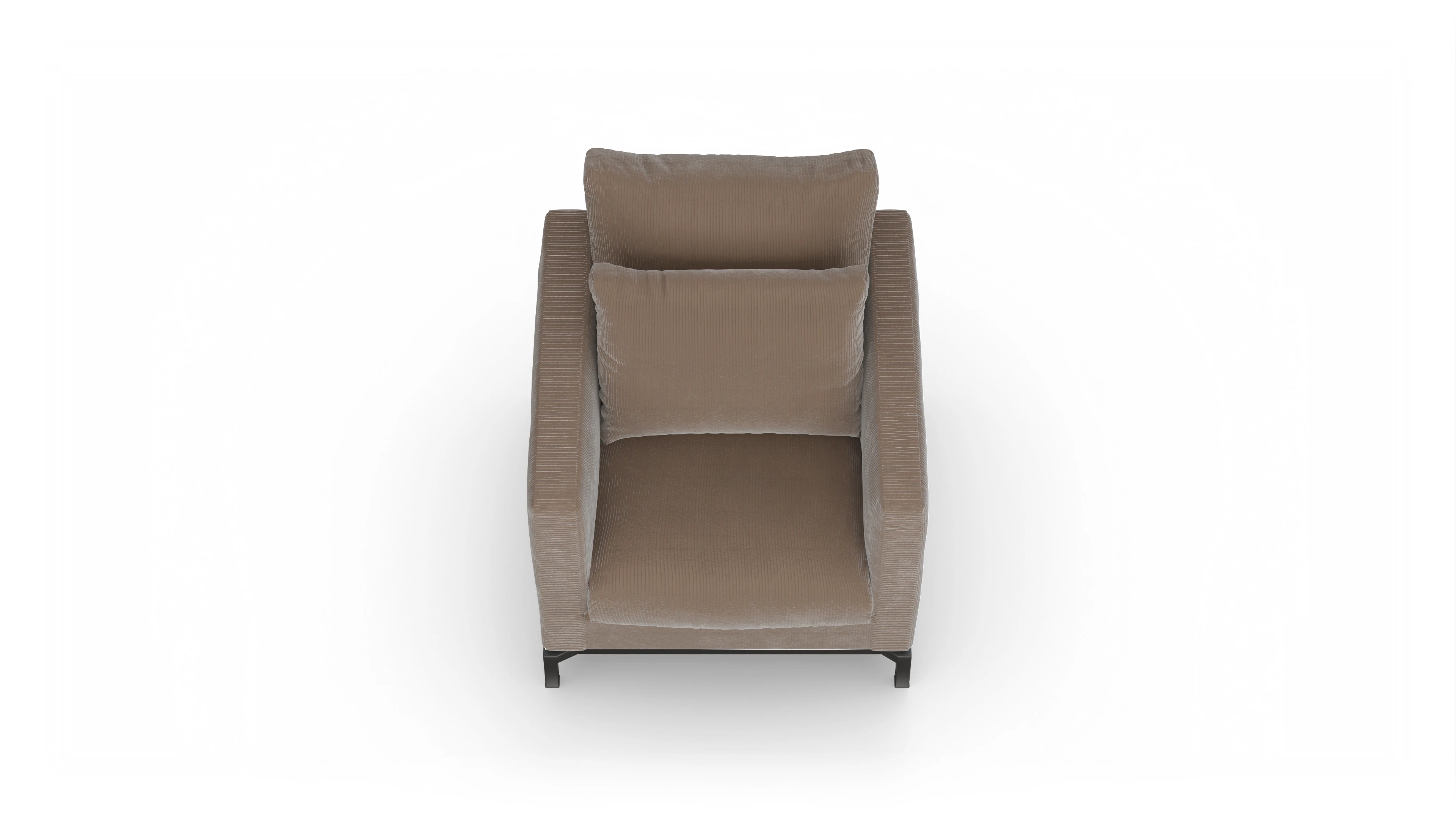 Ansicht des Produktes Fenice Sessel in Cord braun