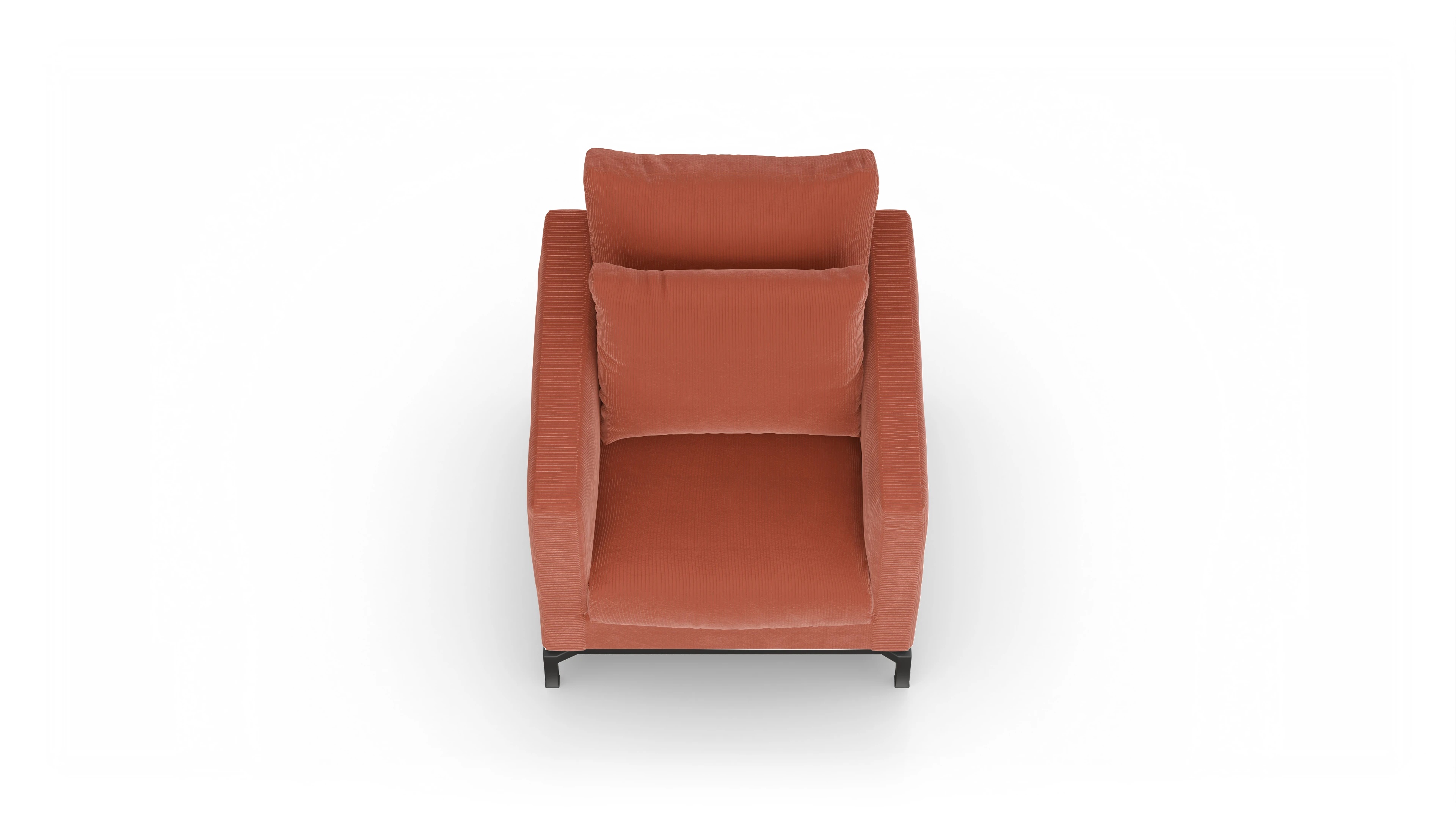 Ansicht des Produktes Fenice Sessel in Cord orange