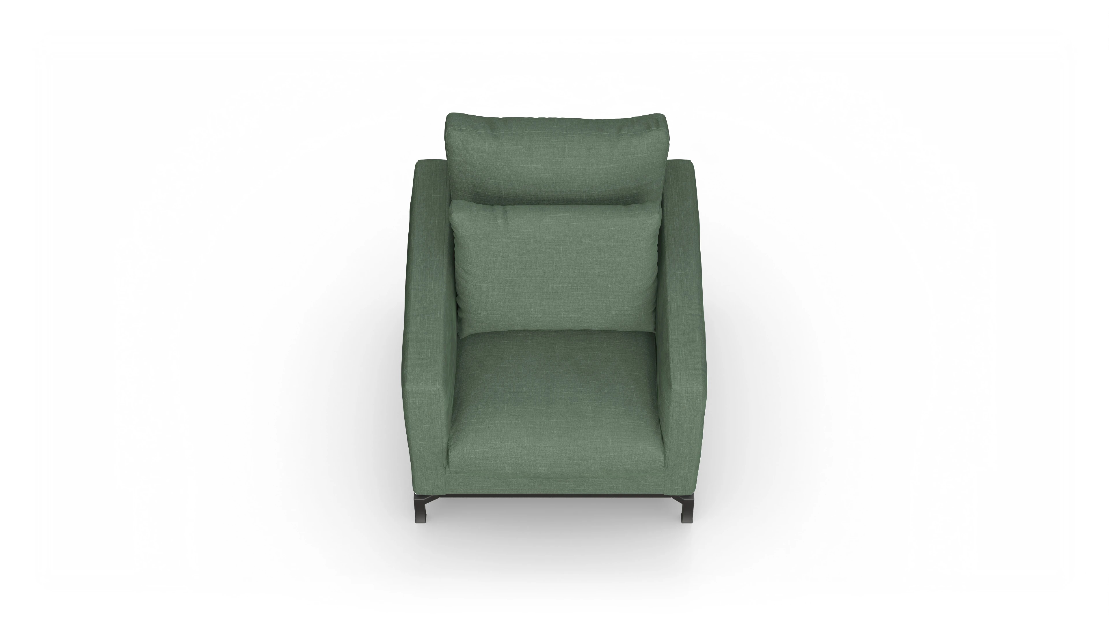 Ansicht des Produktes Fenice Sessel in Stoff grün