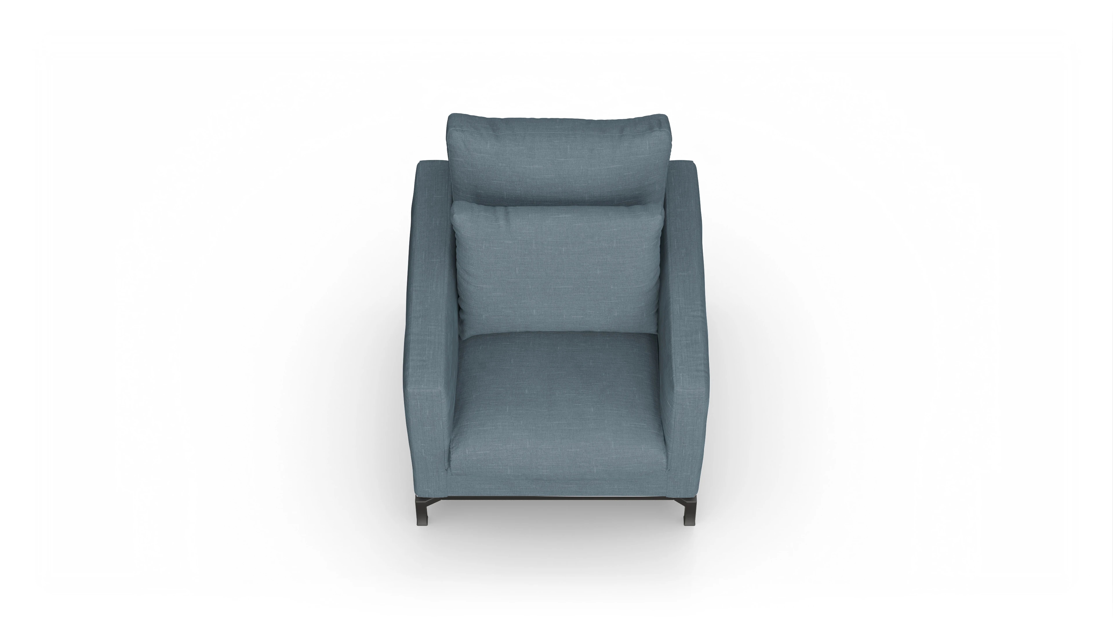 Ansicht des Produktes Fenice Sessel in Stoff blau
