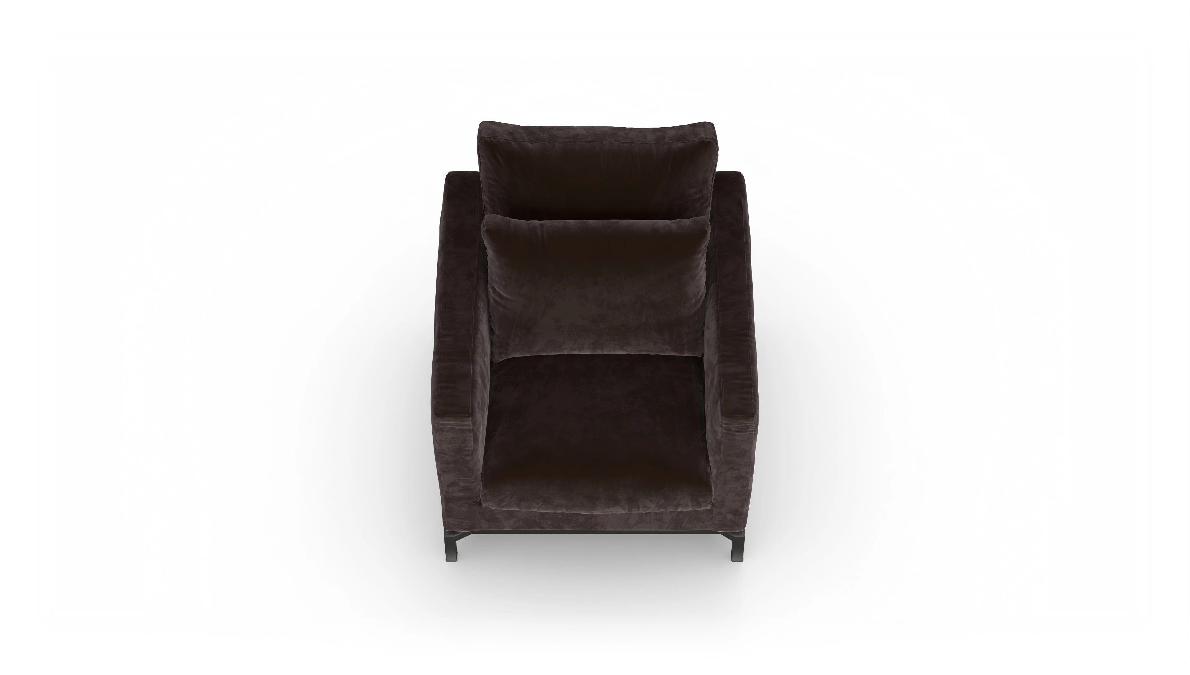 Ansicht des Produktes Fenice Sessel in Samt braun
