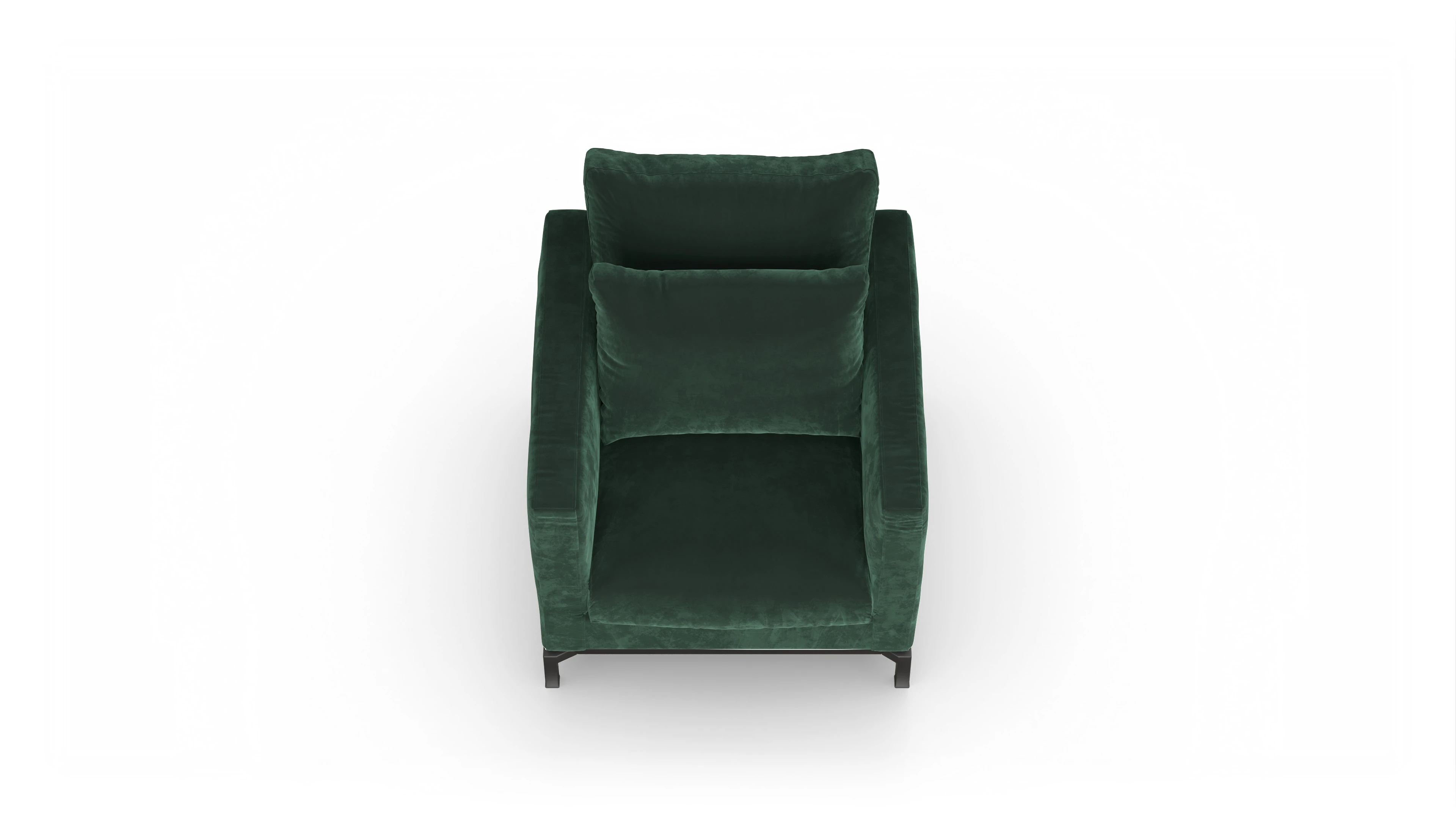 Ansicht des Produktes Fenice Sessel in Samt grün
