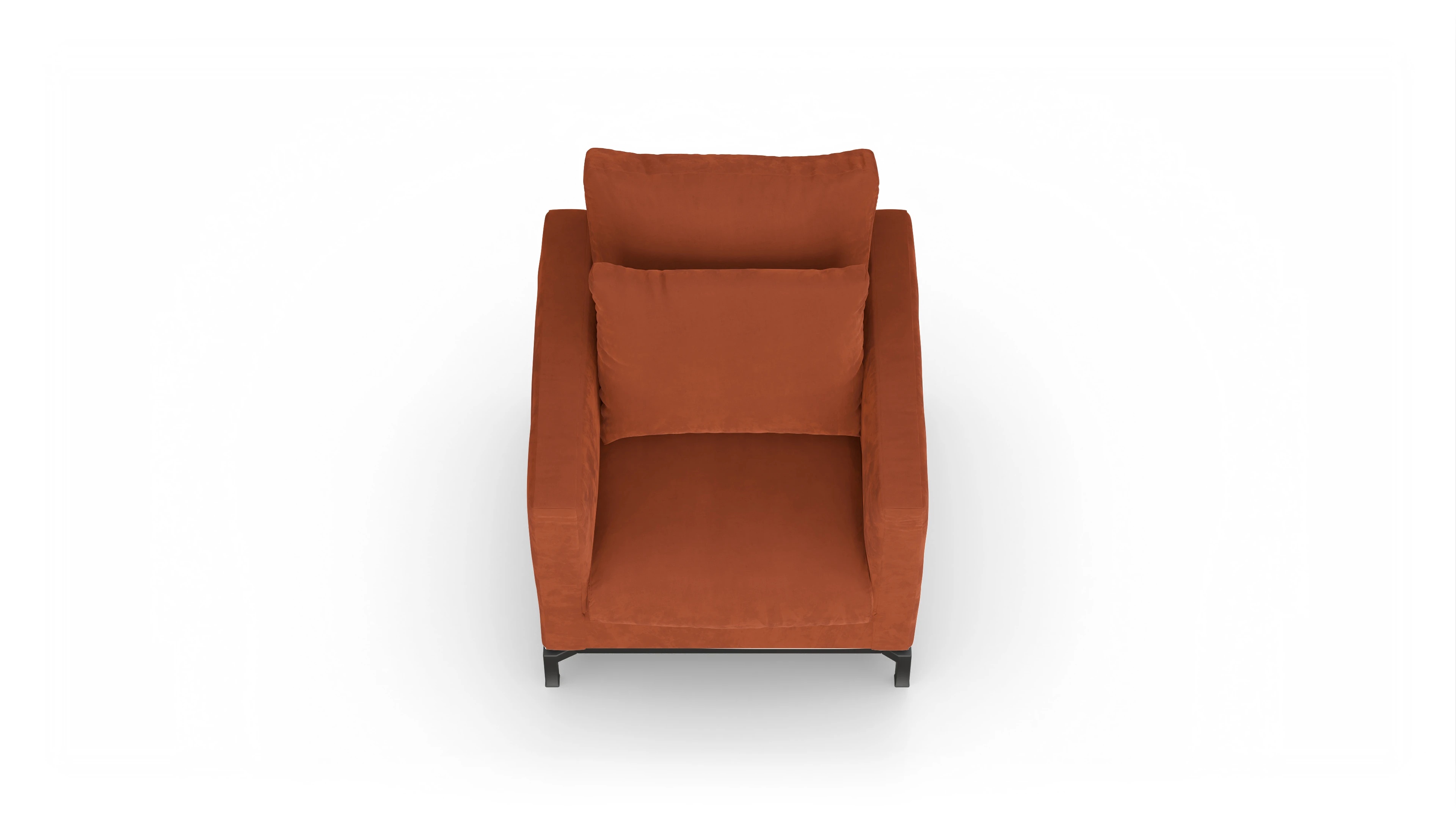 Ansicht des Produktes Fenice Sessel in Samt orange