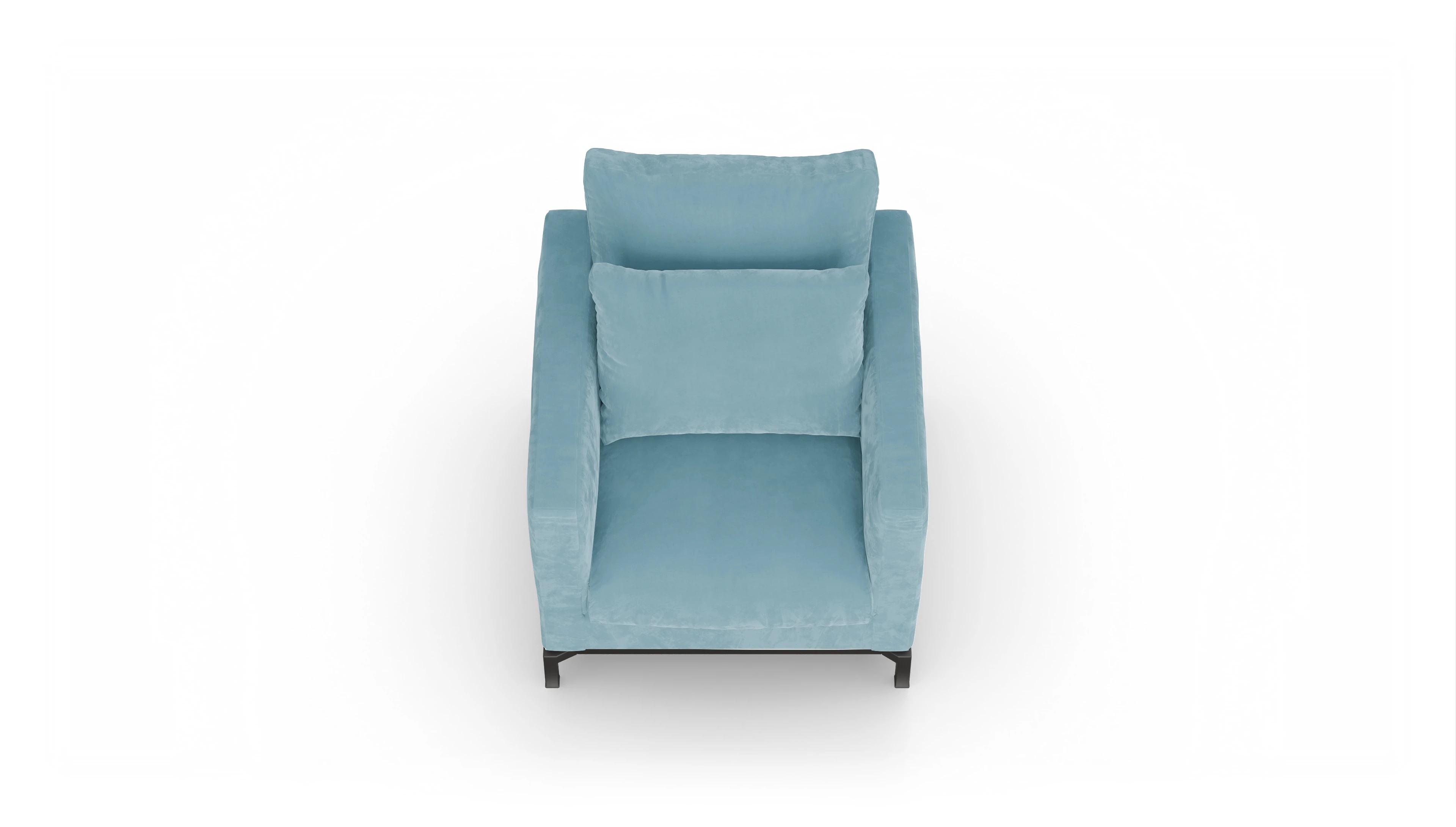 Ansicht des Produktes Fenice Sessel in Samt blau