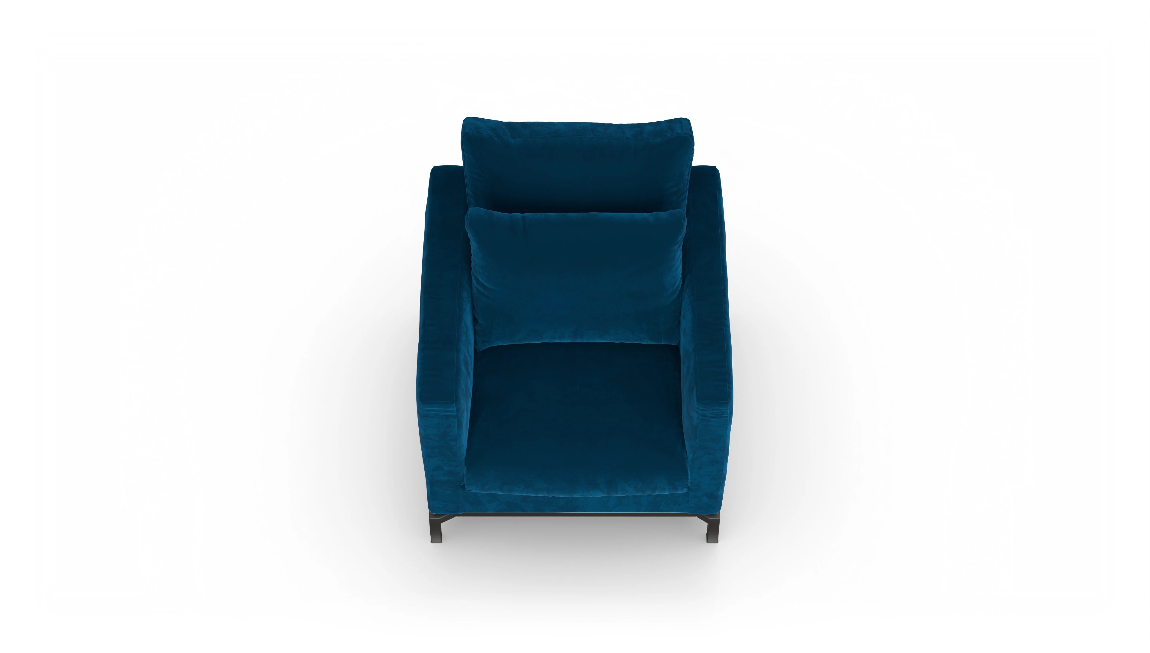 Ansicht des Produktes Fenice Sessel in Samt blau