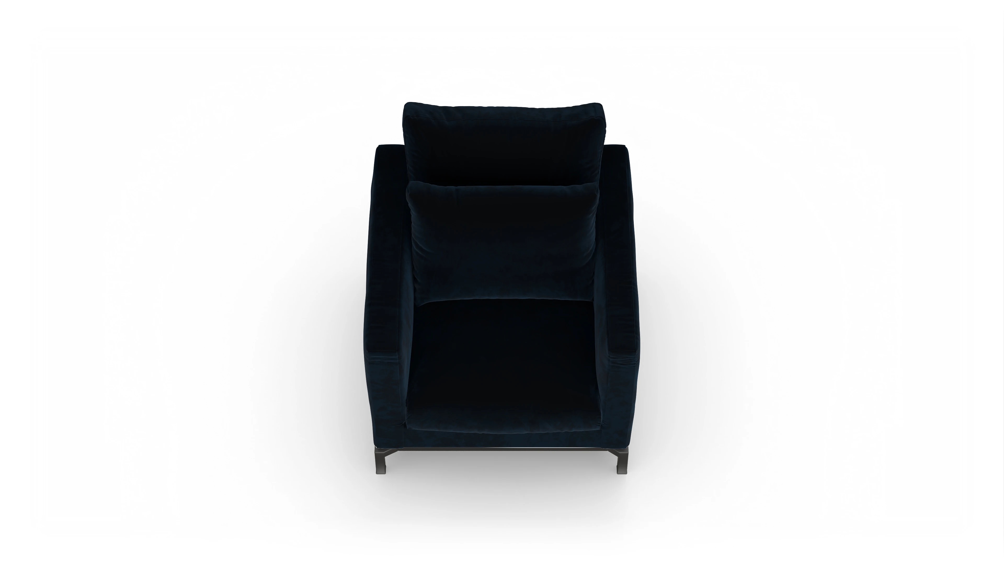 Ansicht des Produktes Fenice Sessel in Samt blau