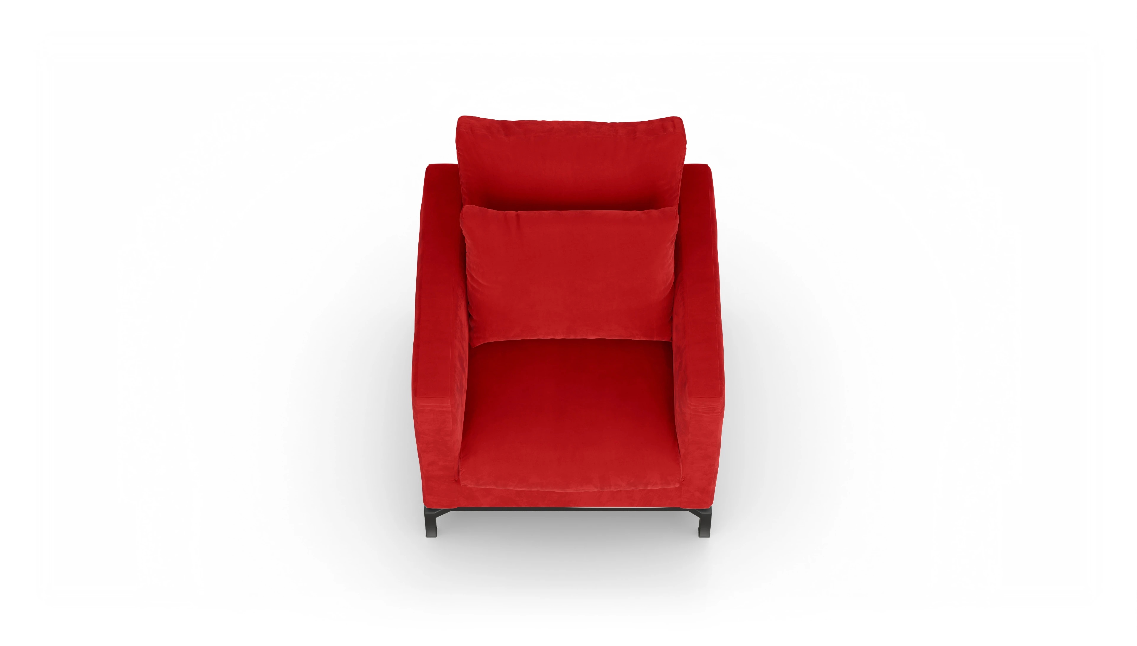 Ansicht des Produktes Fenice Sessel in Samt rot