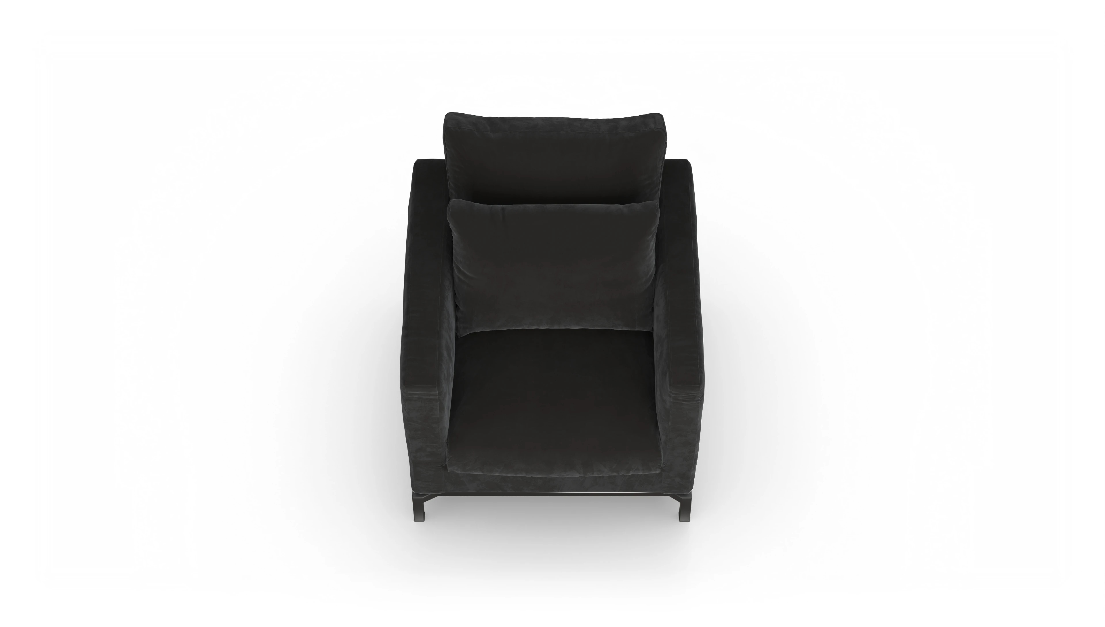 Ansicht des Produktes Fenice Sessel in Samt grau