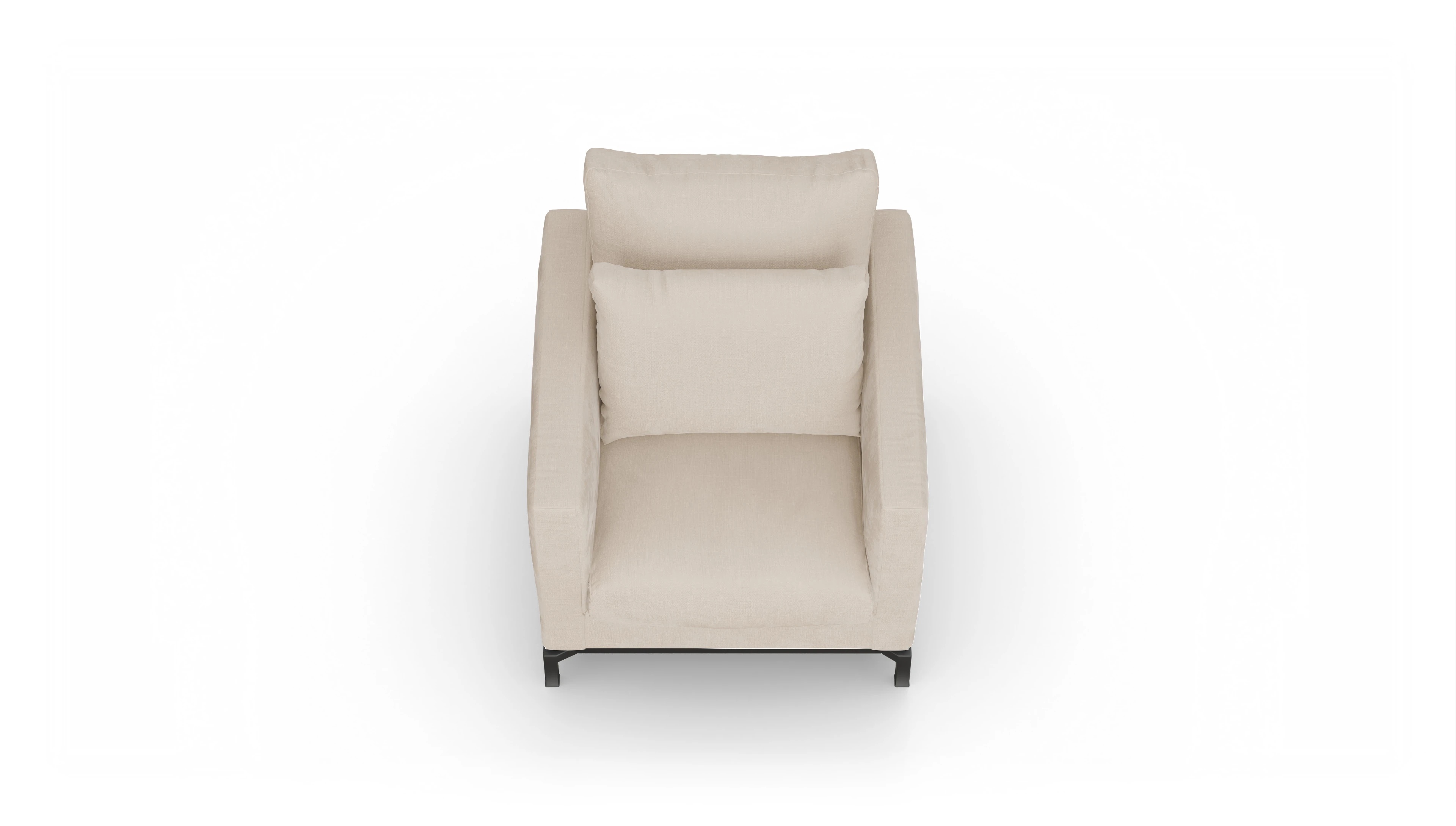 Ansicht des Produktes Fenice Sessel in Stoff weiß