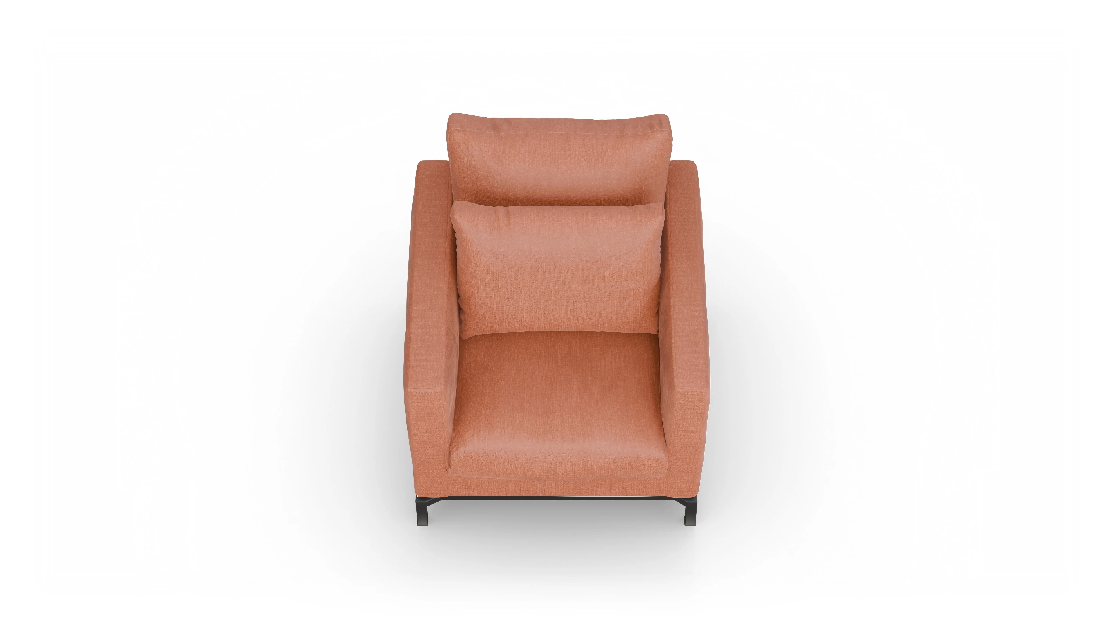 Ansicht des Produktes Fenice Sessel in Stoff orange