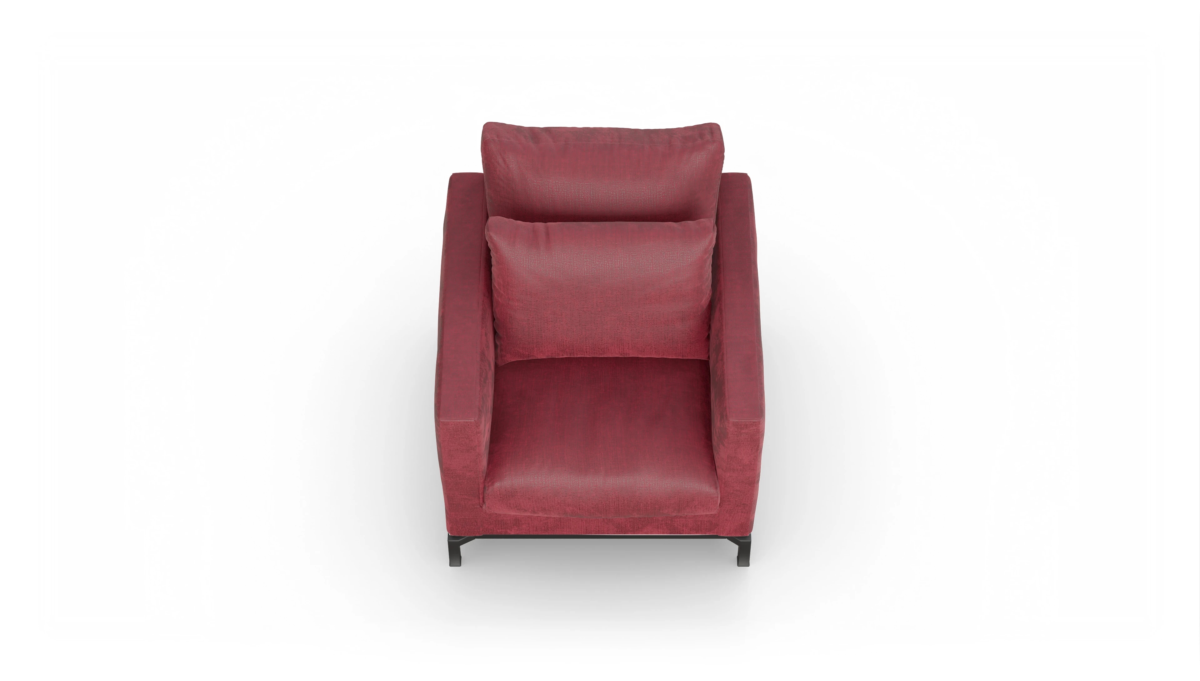 Ansicht des Produktes Fenice Sessel in Stoff rot