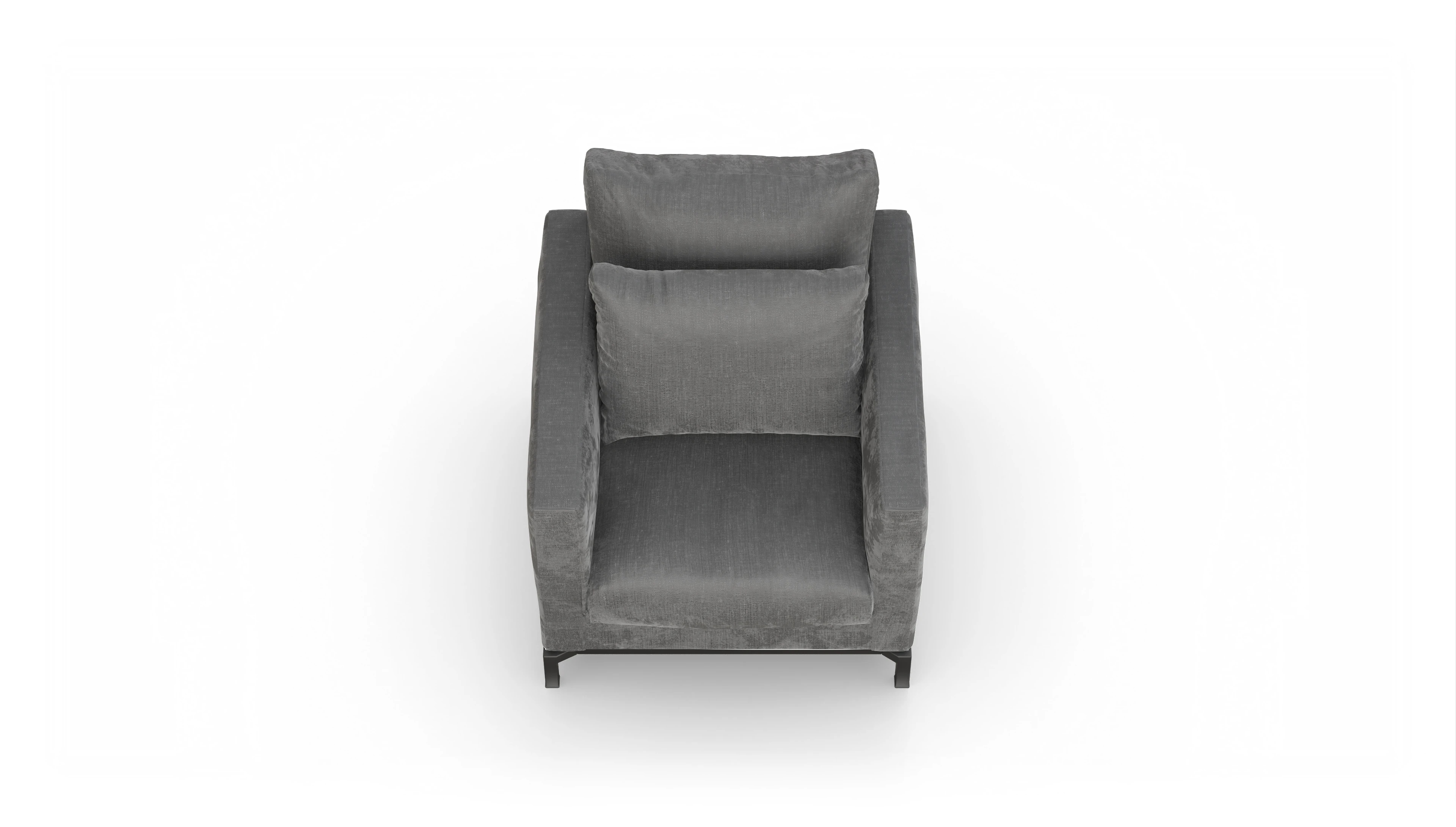 Ansicht des Produktes Fenice Sessel in Stoff grau