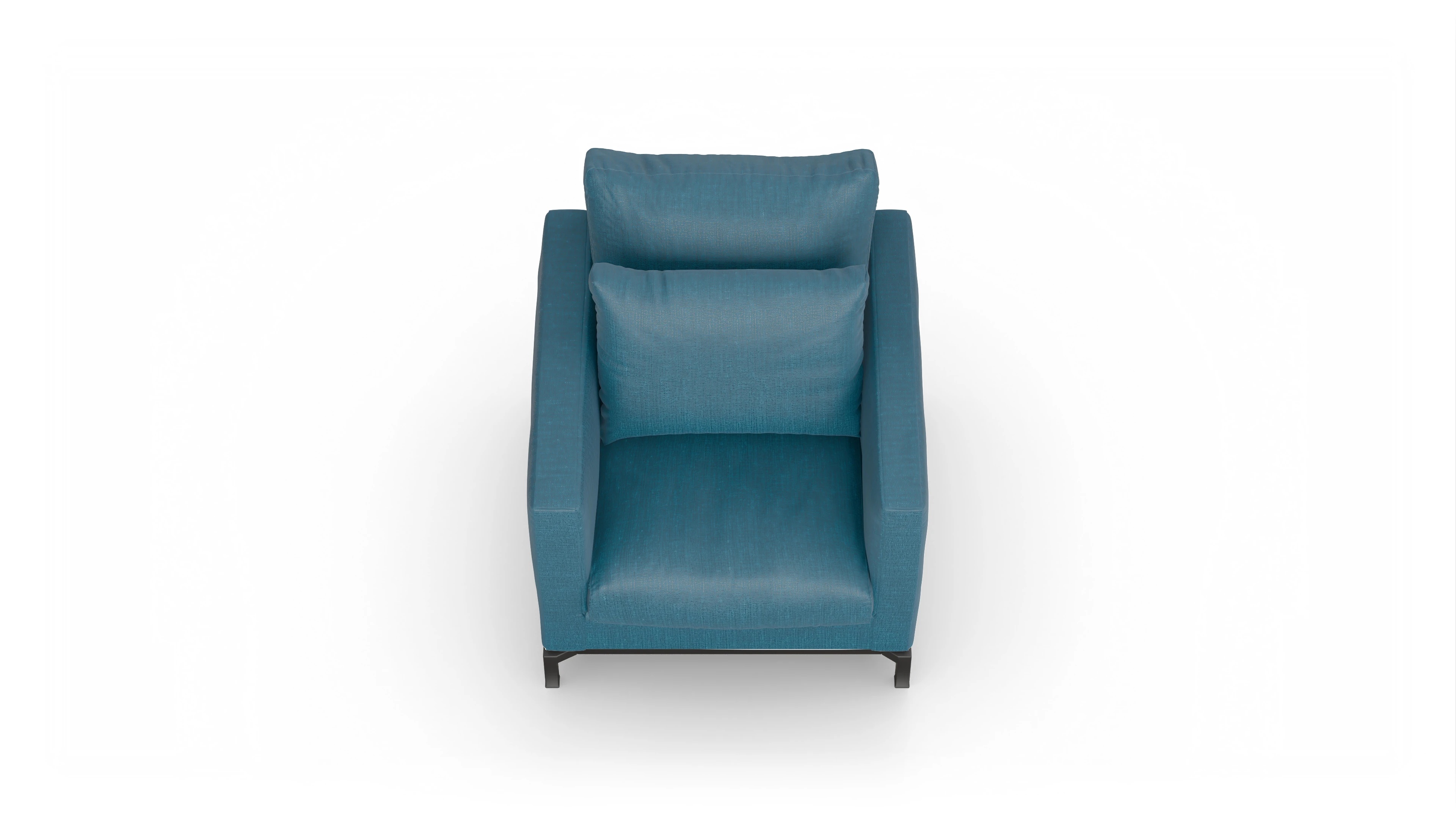 Ansicht des Produktes Fenice Sessel in Stoff blau