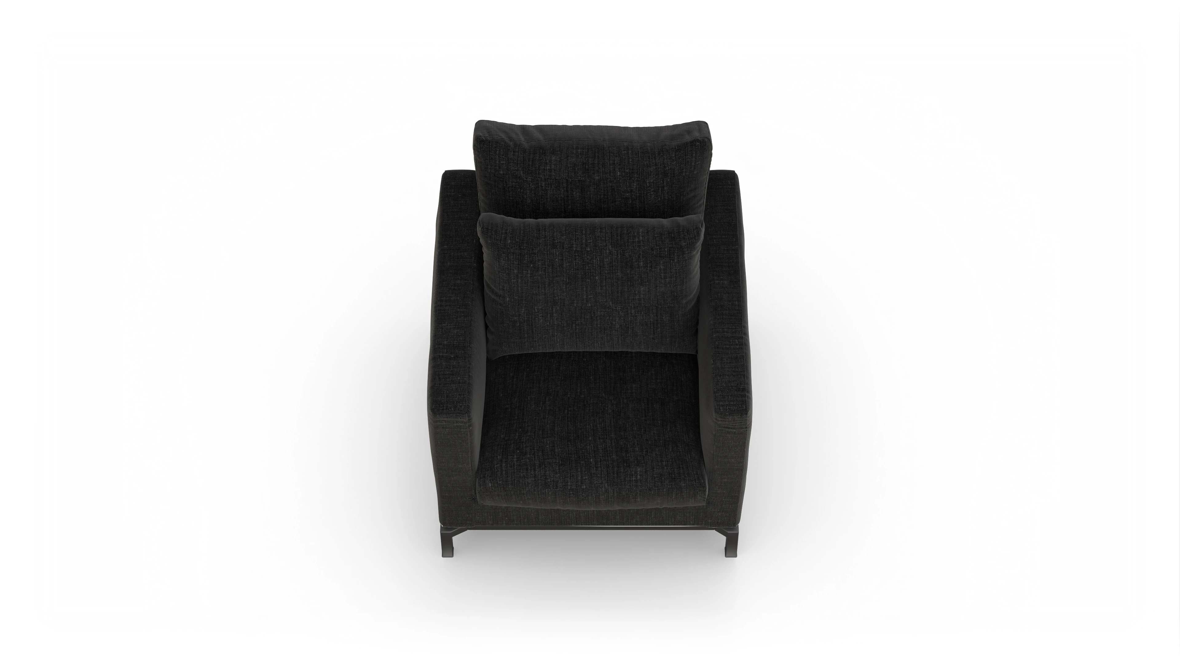 Fenice Designer-Sessel Ansicht des Produktes Fenice Sessel in Stoff schwarz