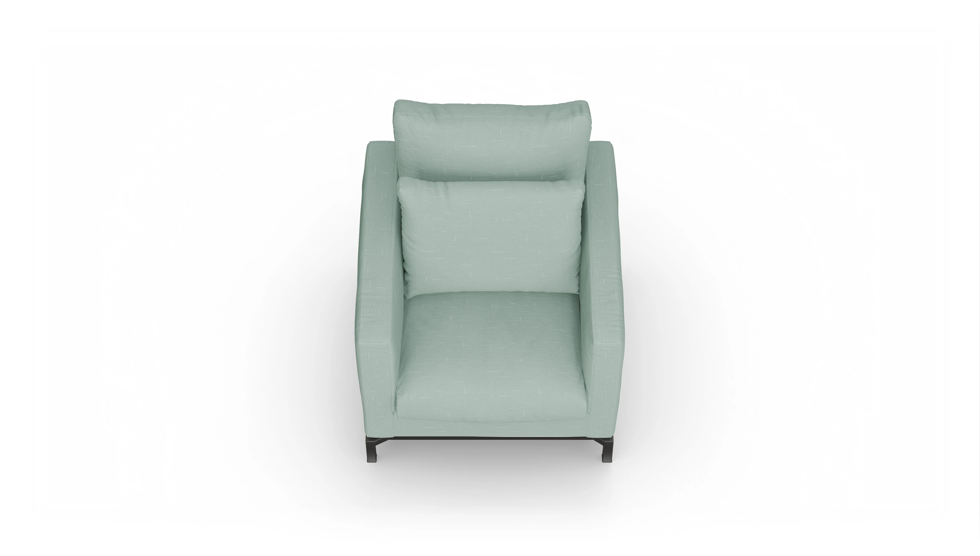 Ansicht des Produktes Fenice Sessel in Stoff grün