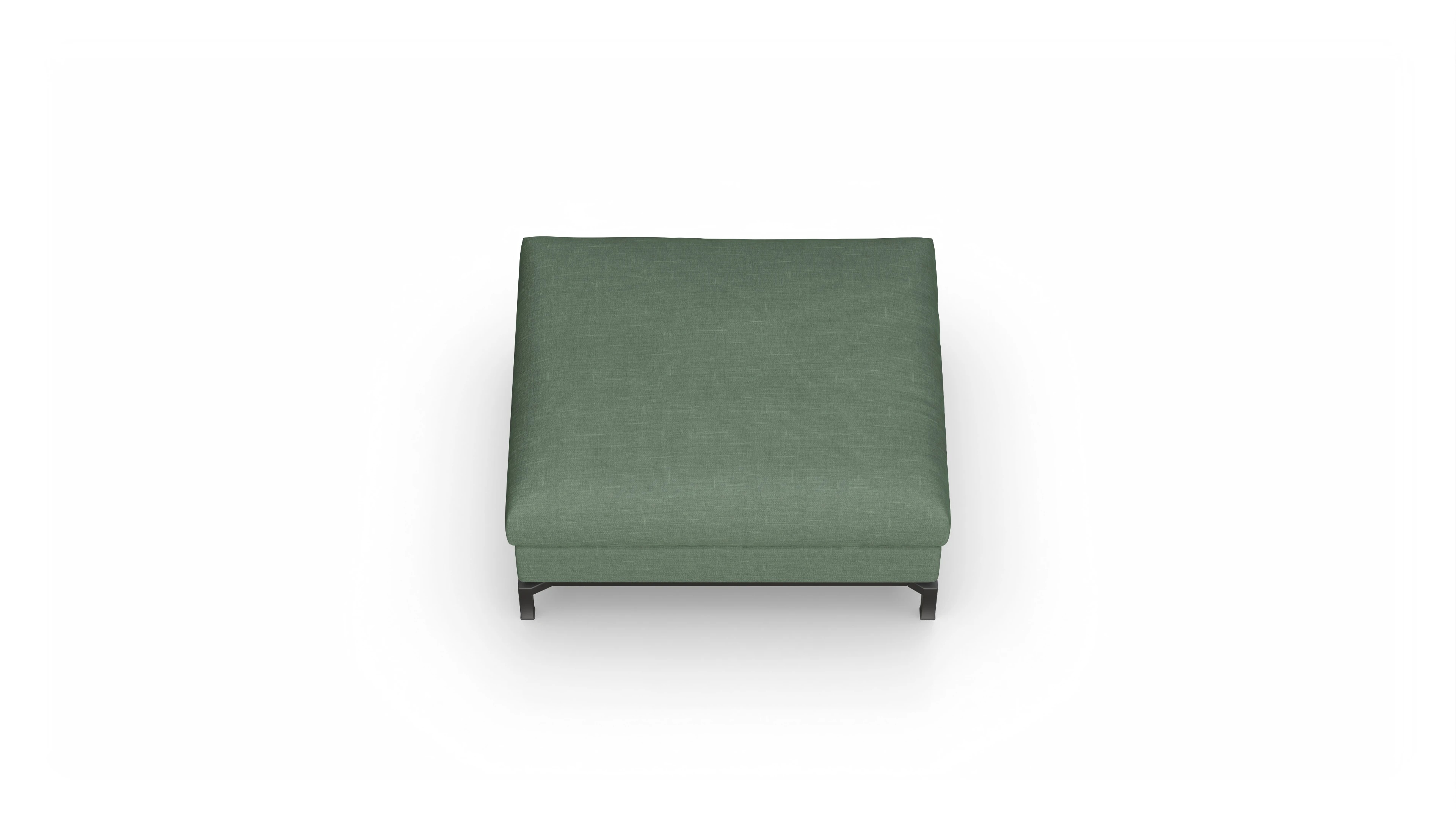 Ansicht des Produktes Fenice Hocker in Stoff grün