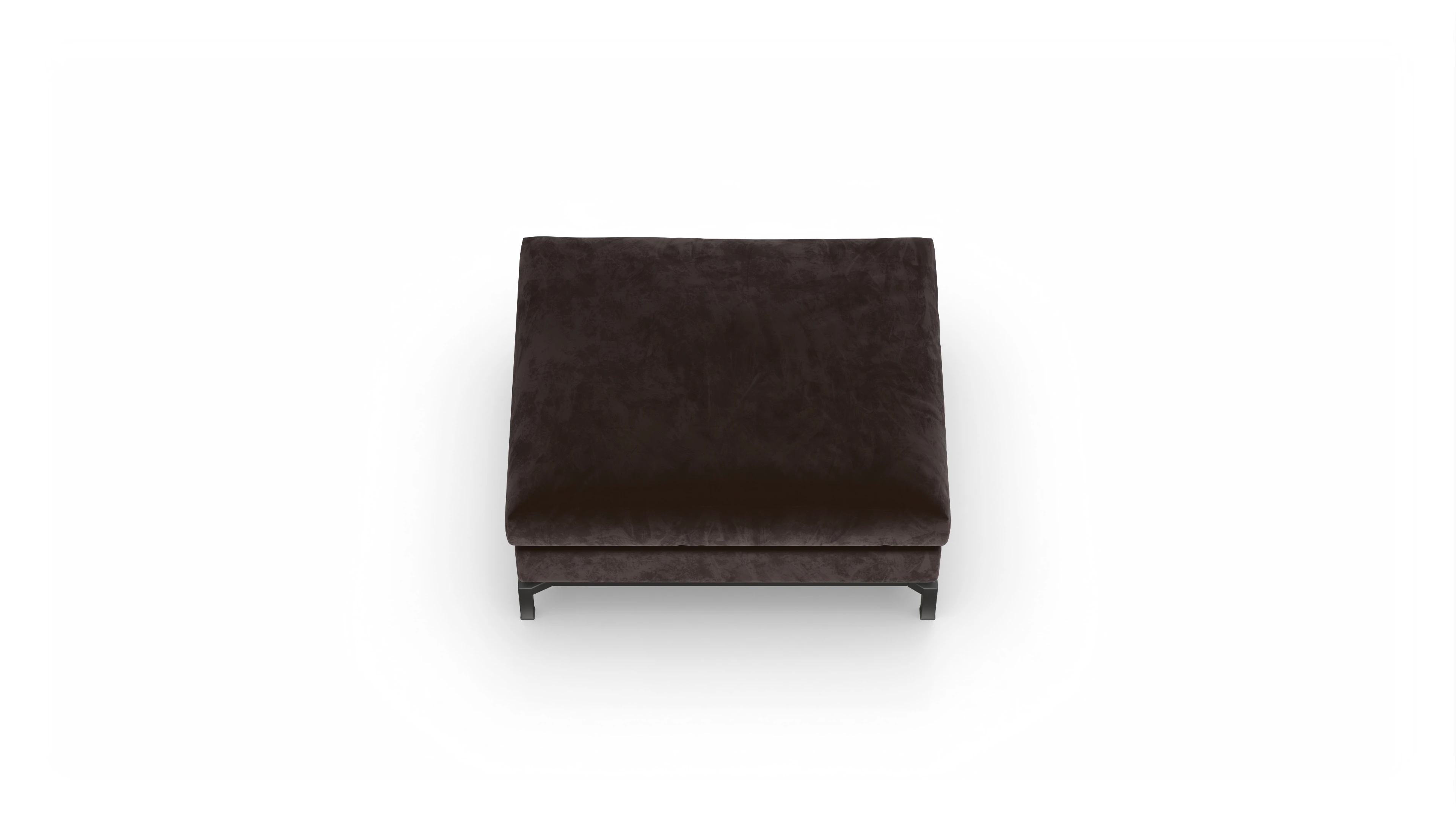 Ansicht des Produktes Fenice Hocker in Samt braun