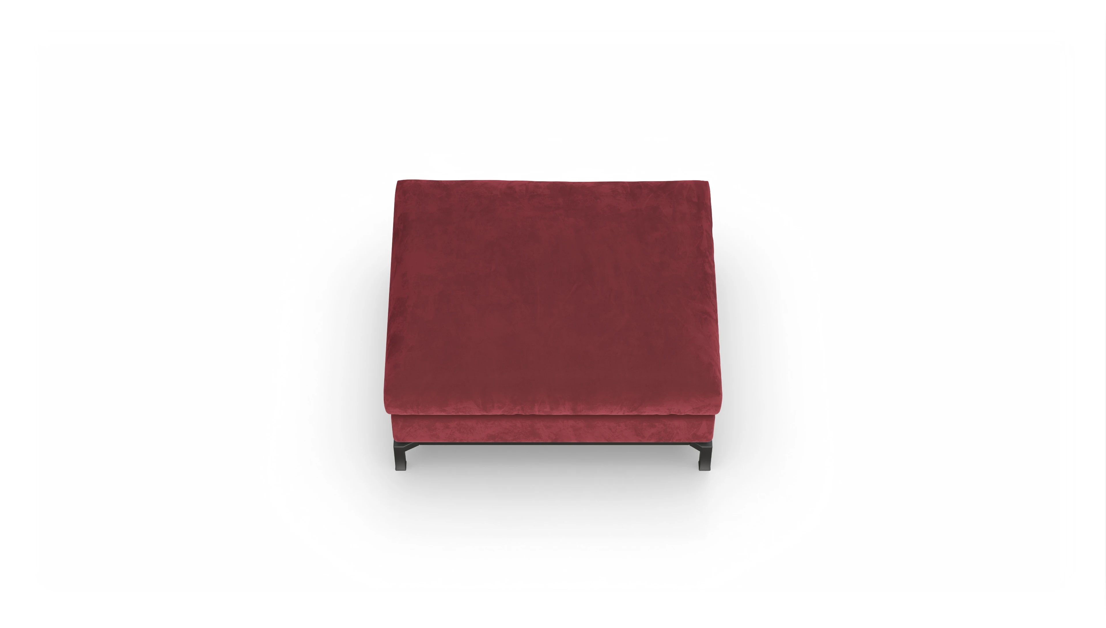 Ansicht des Produktes Fenice Hocker in Samt rot