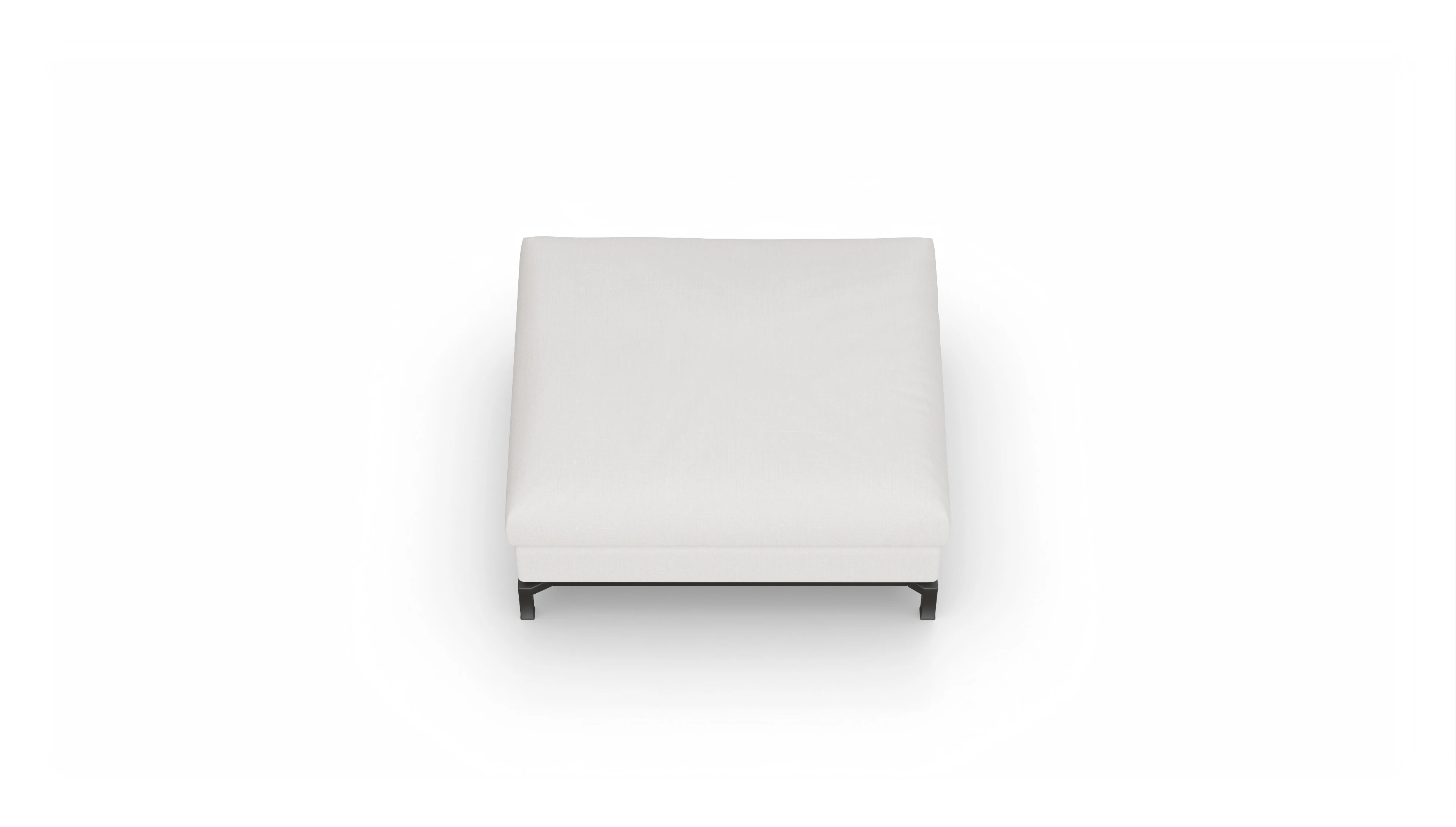 Ansicht des Produktes Fenice Hocker in Stoff weiß