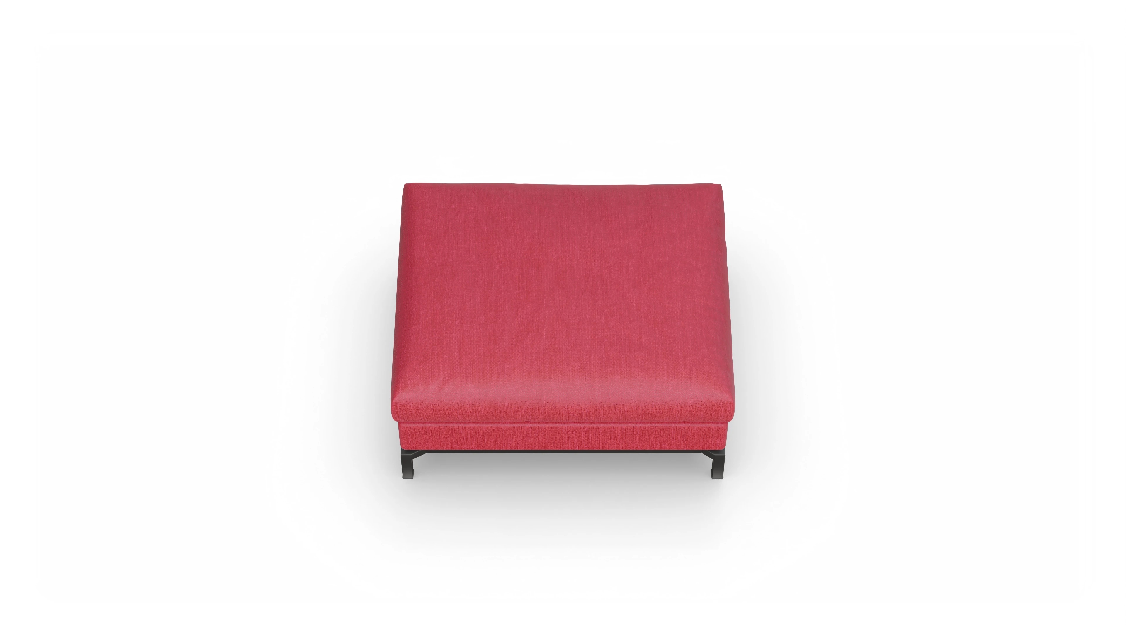 Fenice Designer-Hocker Ansicht des Produktes Fenice Hocker in Stoff rot