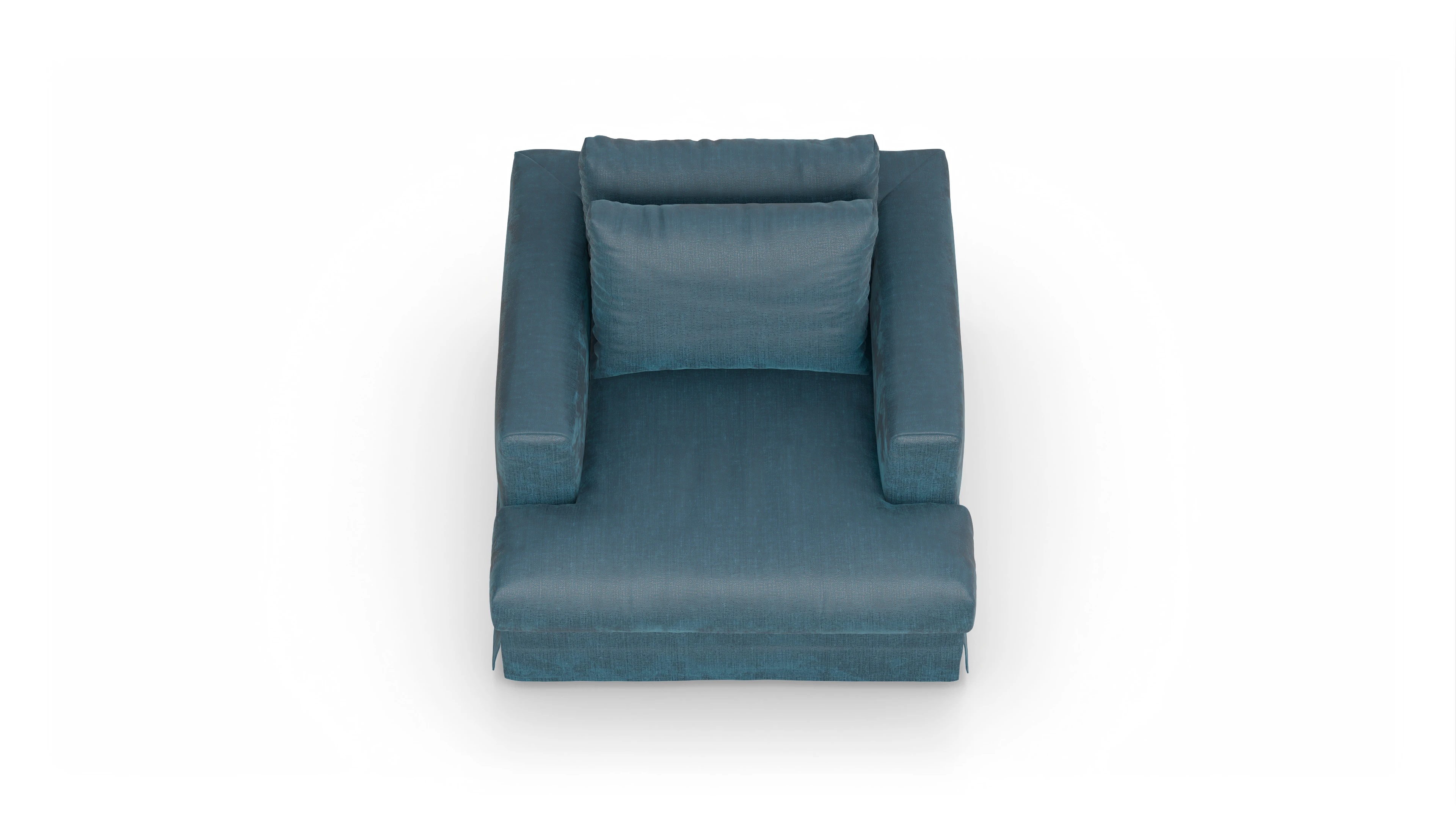 Pittori Hussen-Sessel Ansicht des Produktes Pittori Sessel in Stoff blau