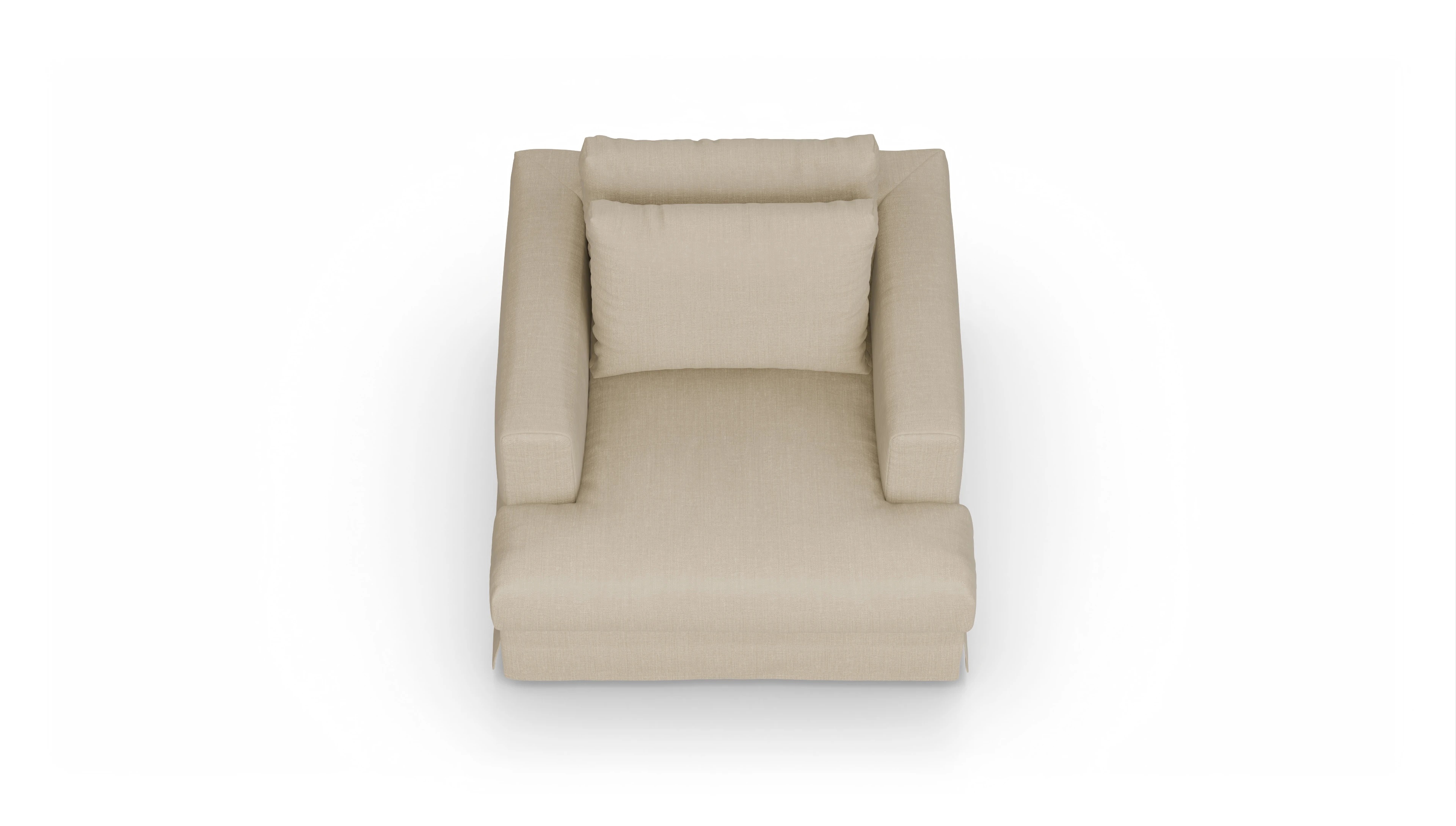 Pittori Hussen-Sessel Ansicht des Produktes Pittori Sessel in Stoff beige
