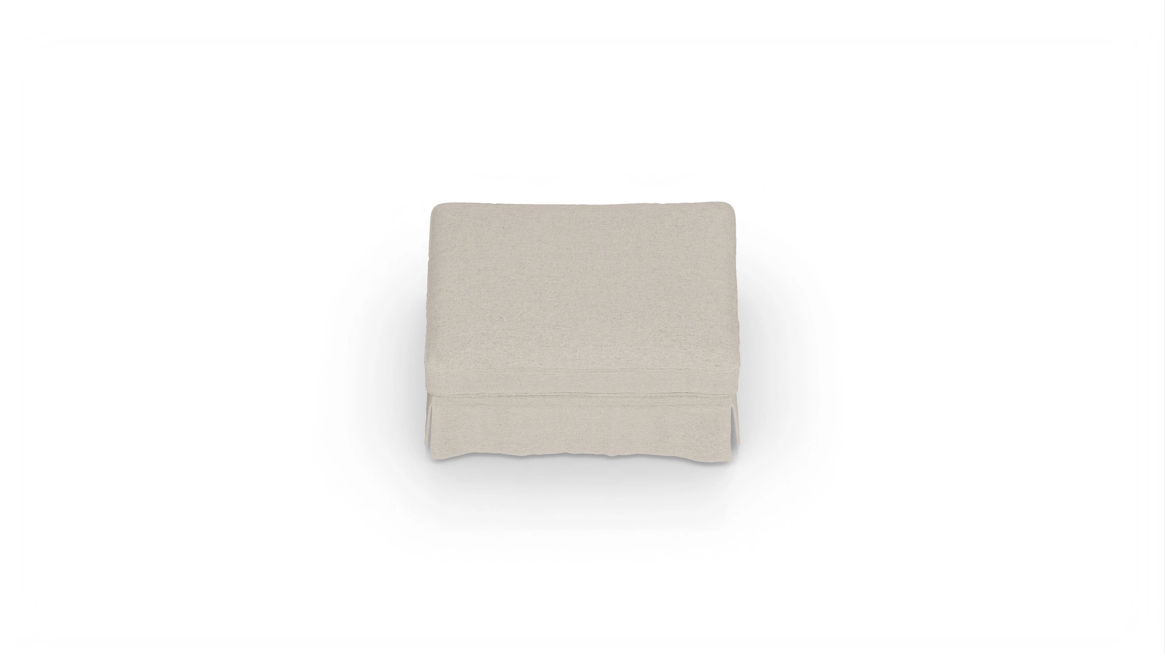 Ansicht des Produktes ParkSlope Hocker in Stoff beige