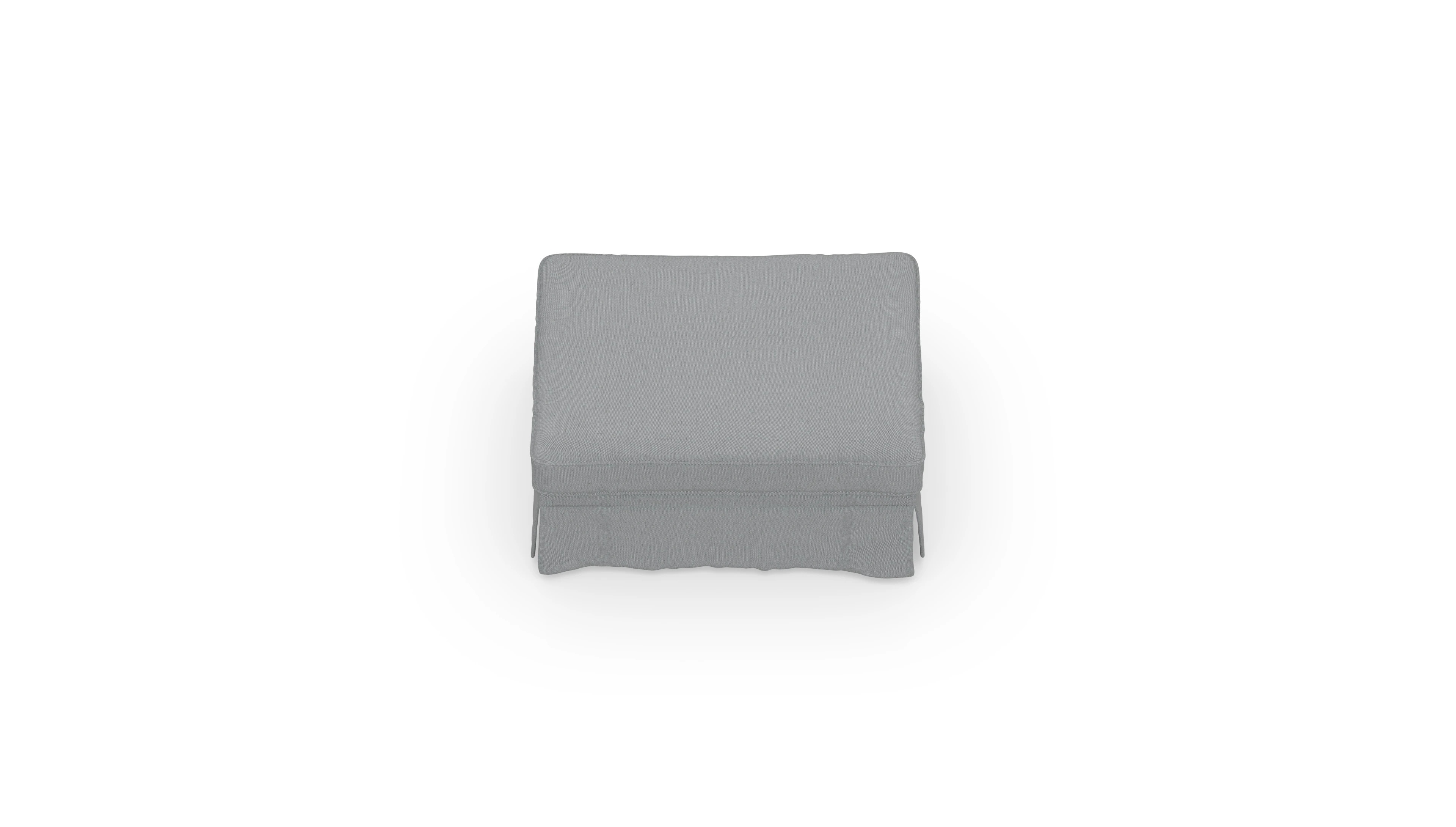 Ansicht des Produktes ParkSlope Hocker in Stoff grau